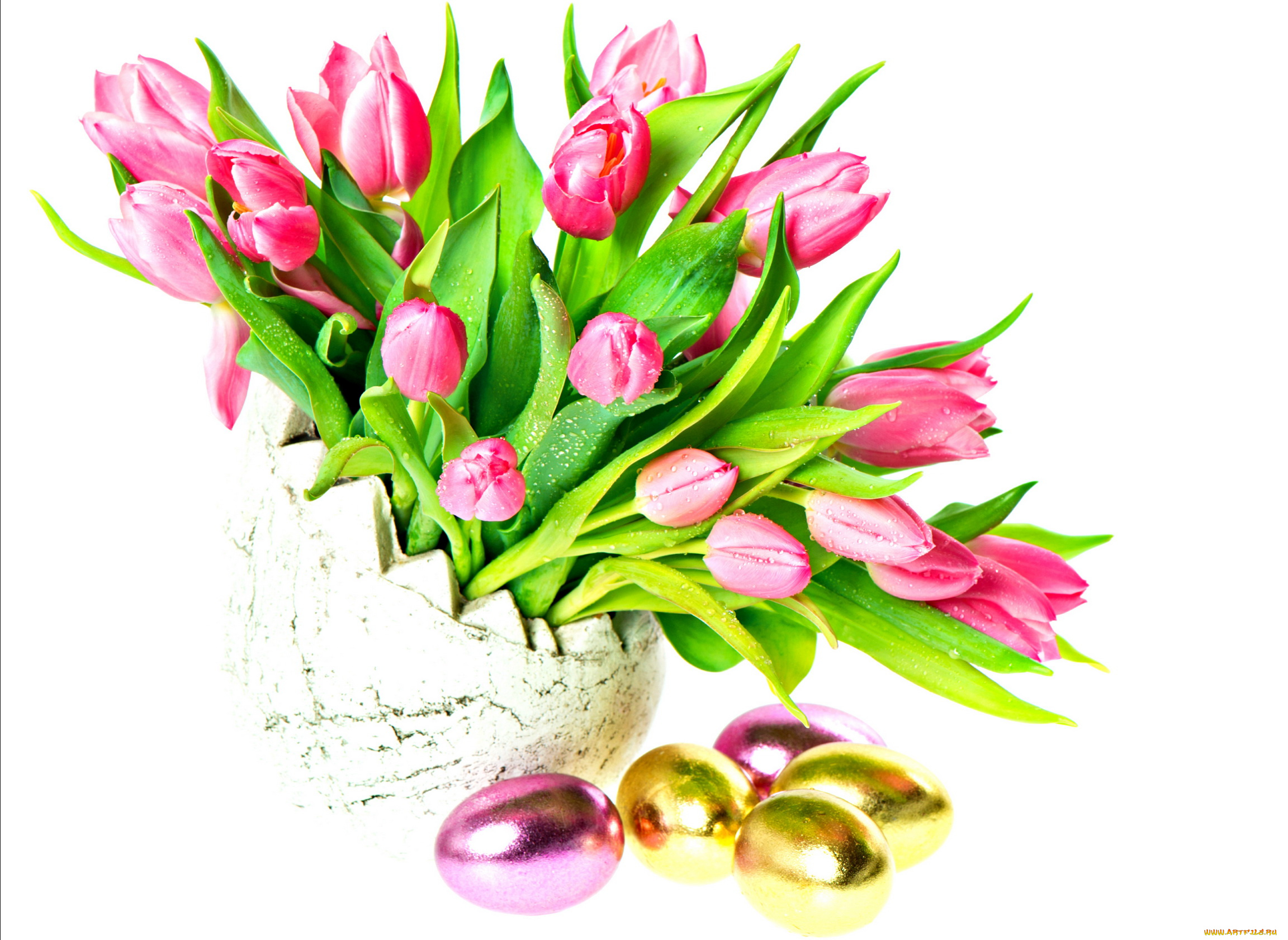 праздничные, пасха, тюльпаны, яйца