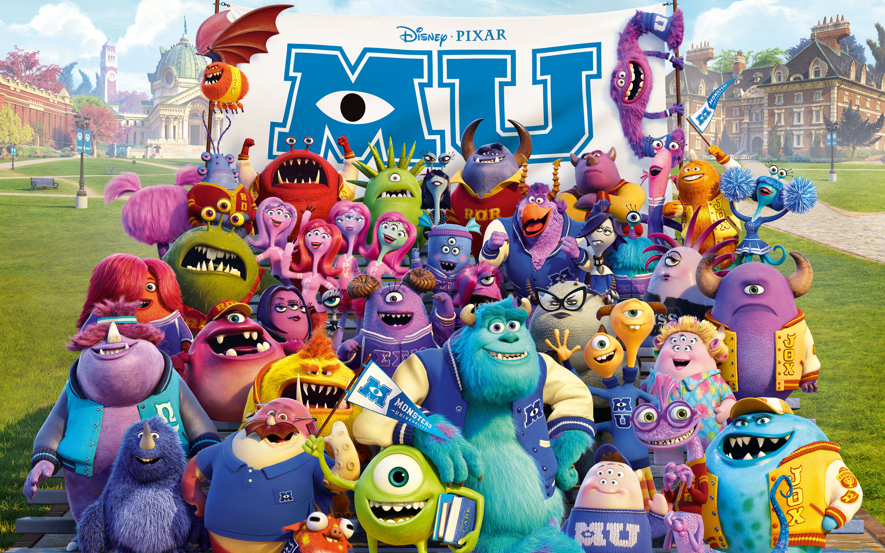 monsters, university, мультфильмы, университет, монстров