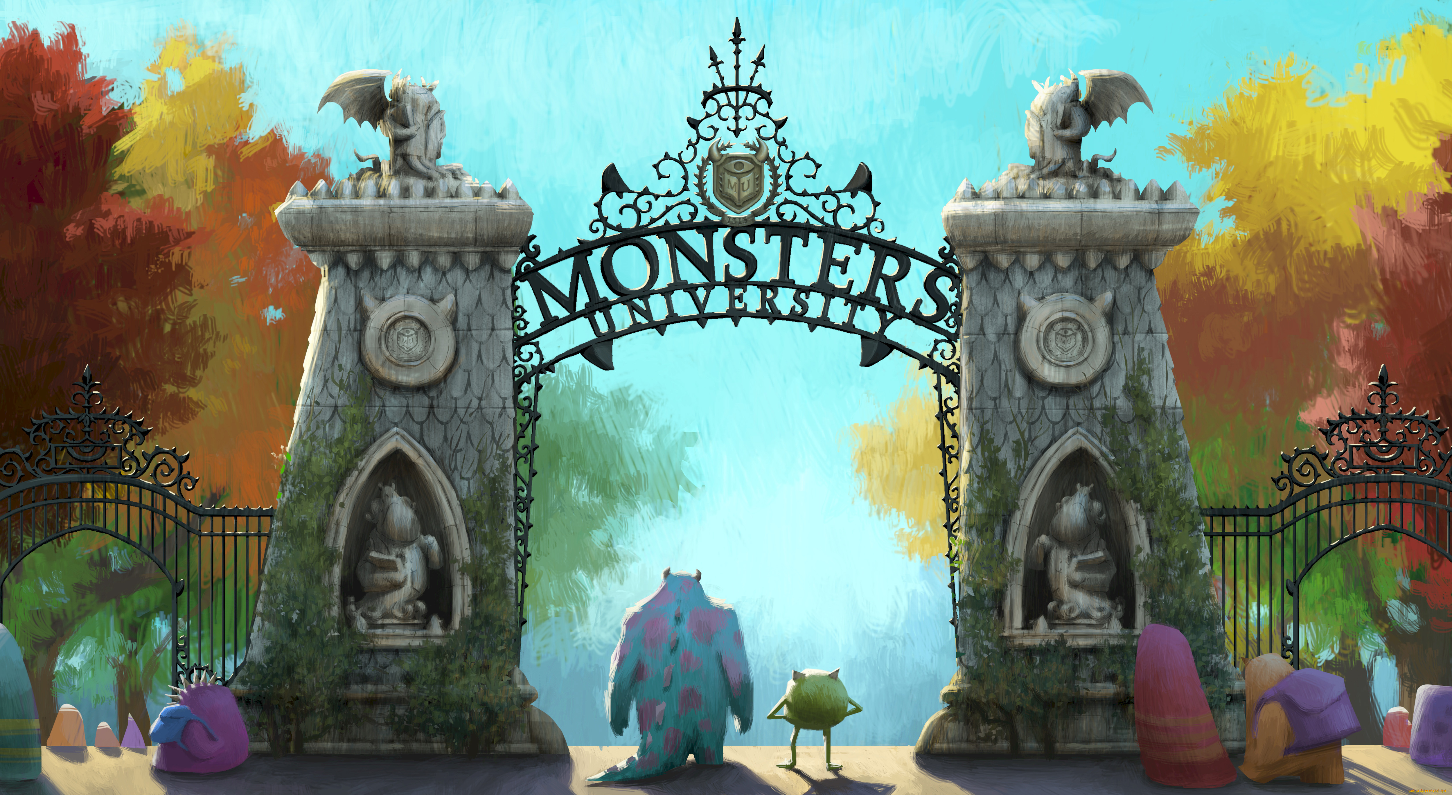 monsters, university, мультфильмы, университет, монстров