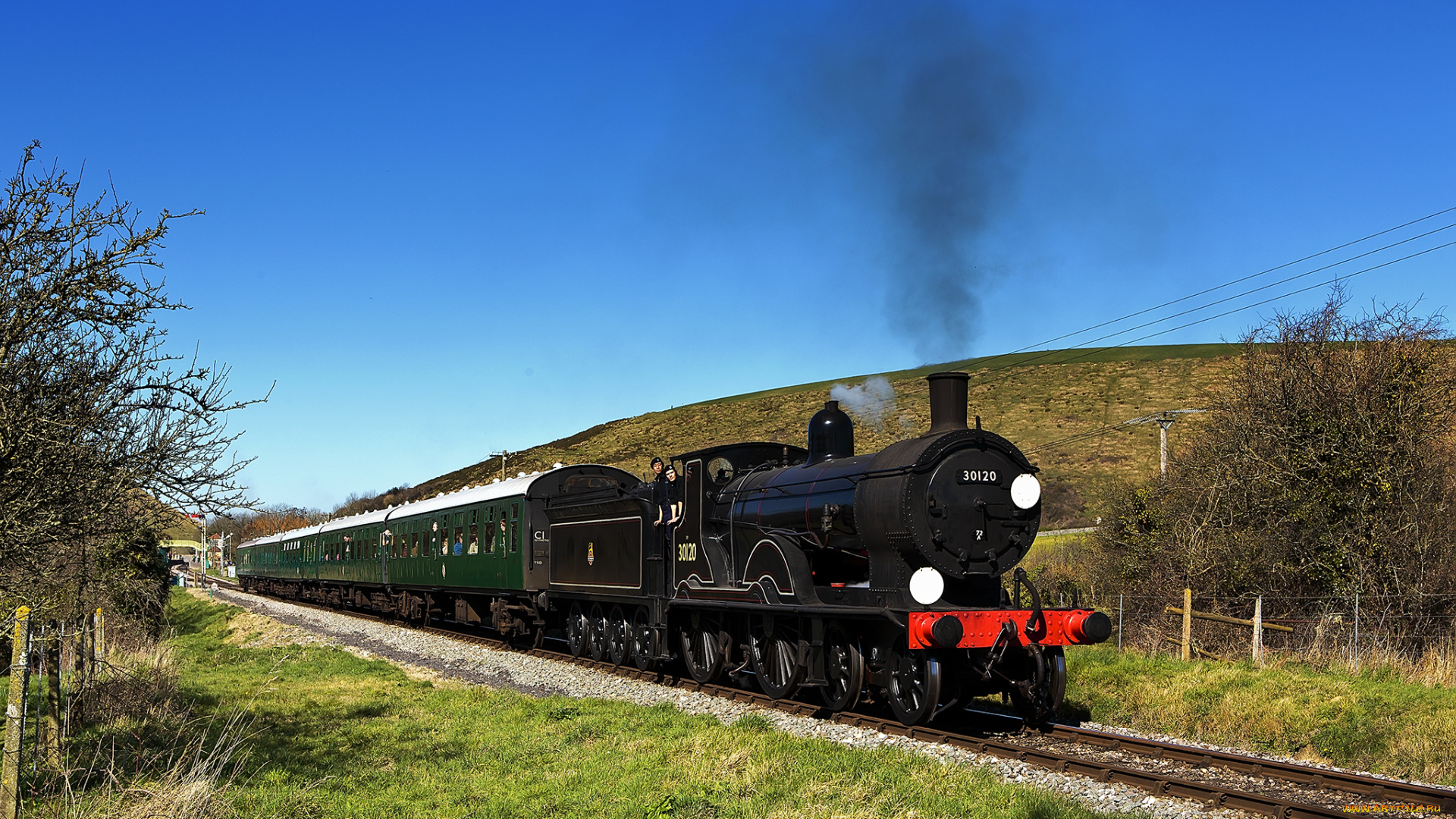 техника, паровозы, состав, паровоз, рельсы, дорога, железная