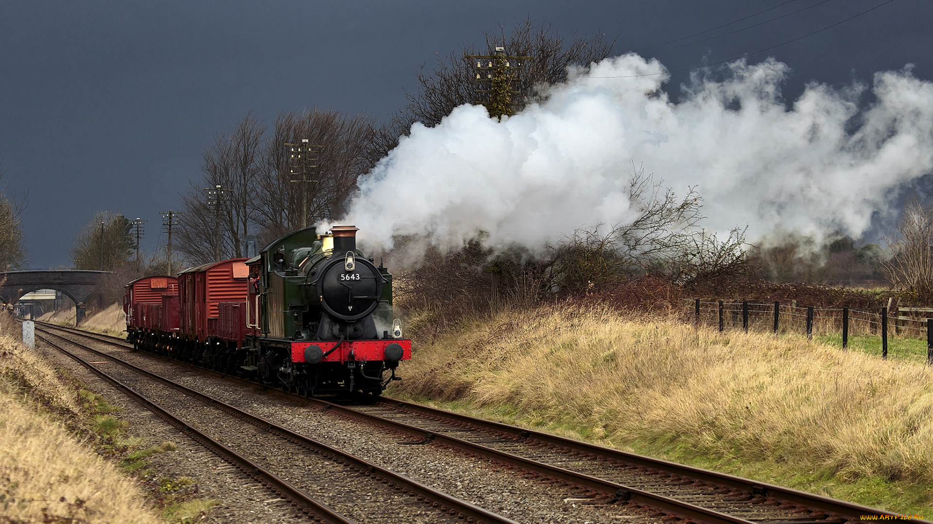 техника, паровозы, состав, паровоз, рельсы, дорога, железная