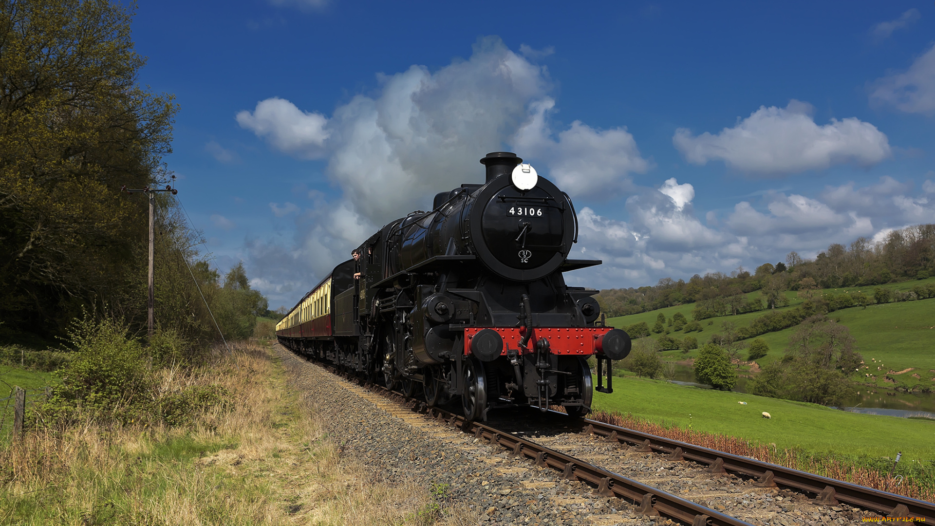 техника, паровозы, состав, паровоз, железная, рельсы, дорога