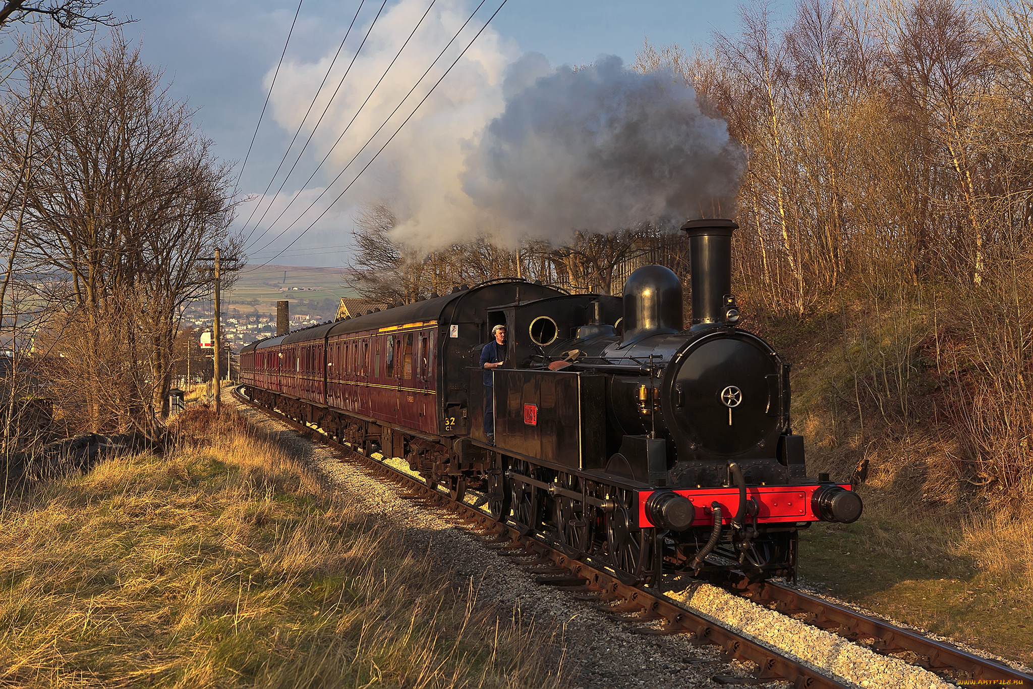 техника, паровозы, паровоз, рельсы, состав, дорога, железная