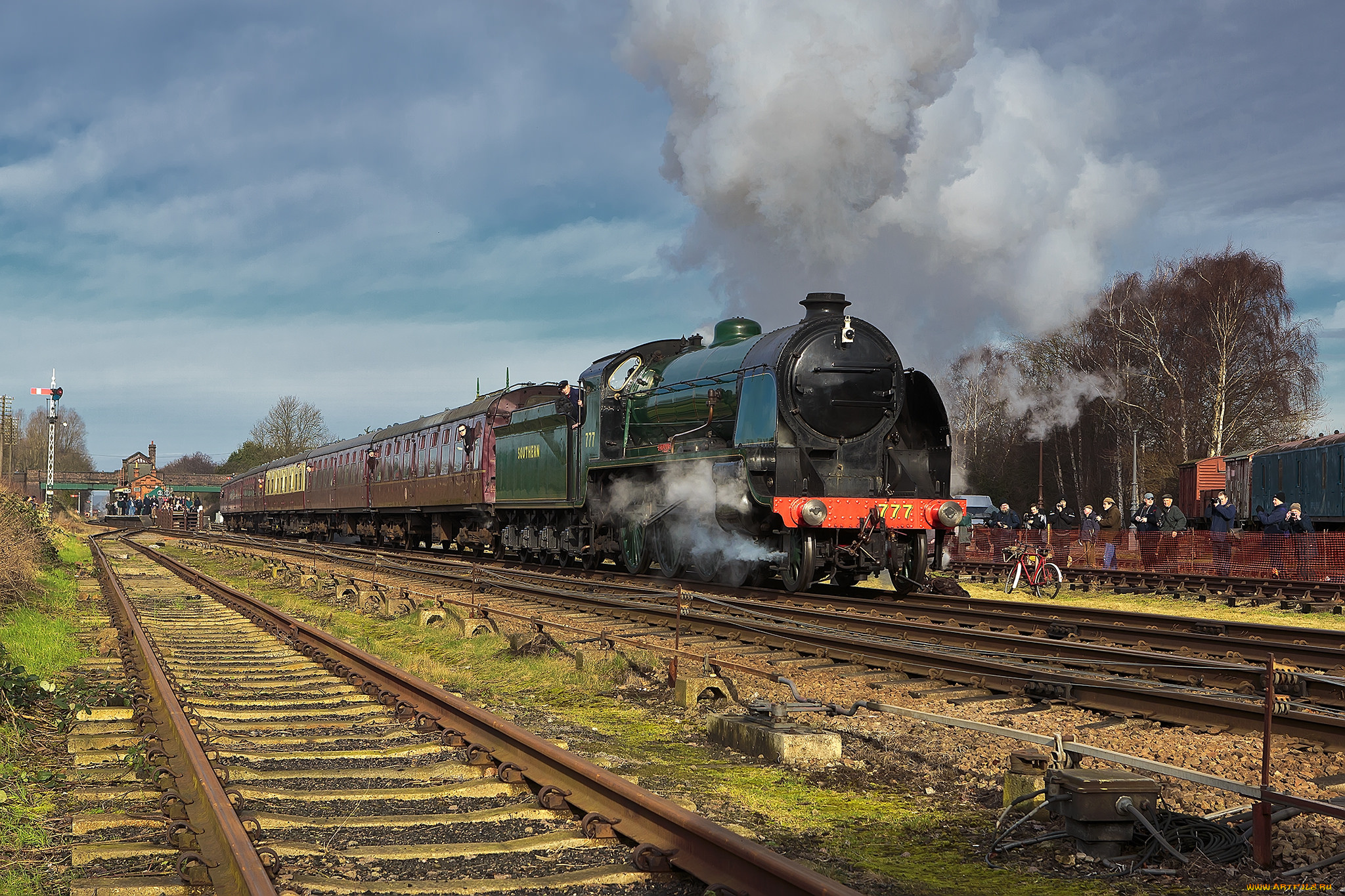 техника, паровозы, состав, паровоз, рельсы, дорога, железная