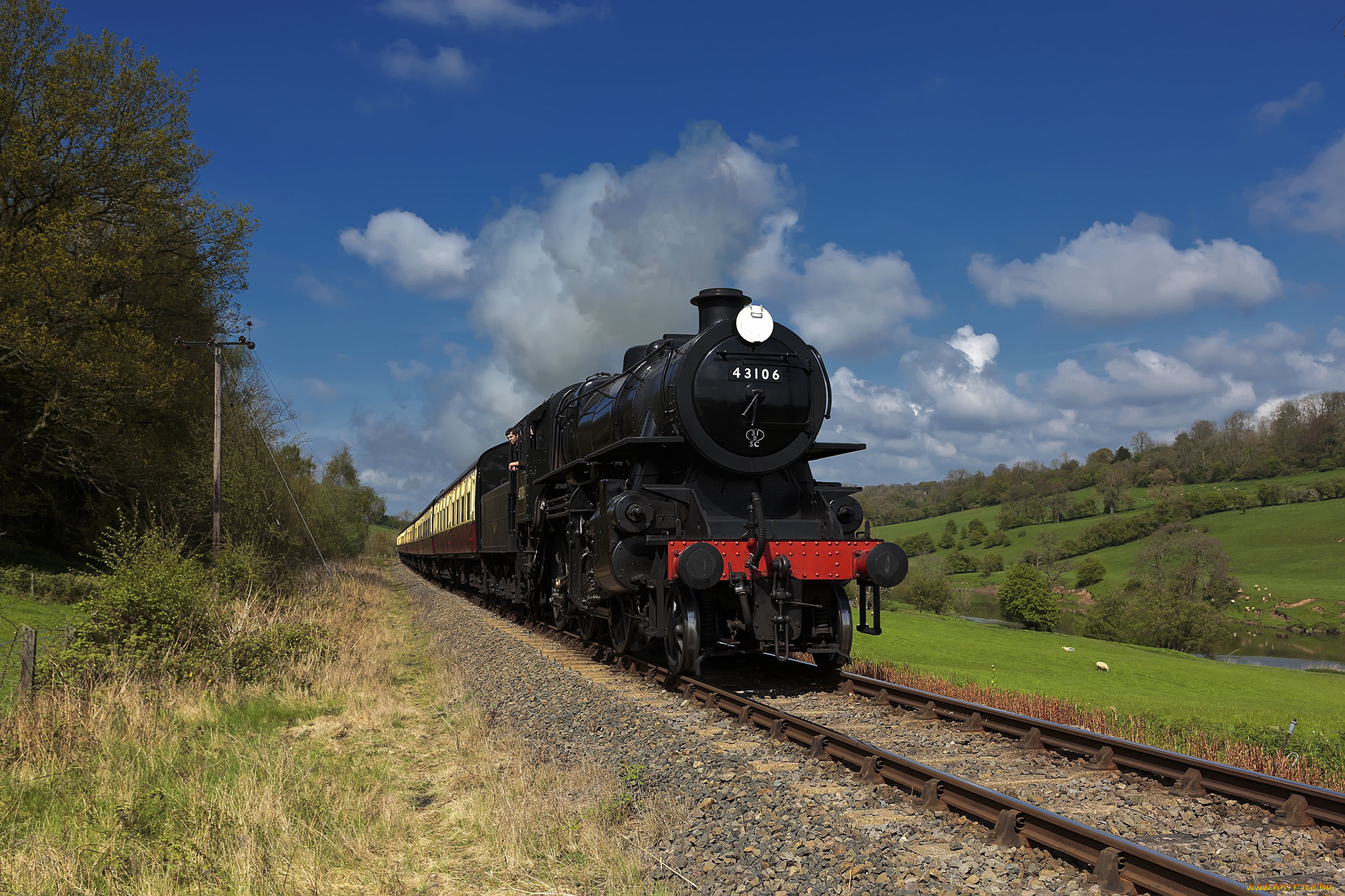 техника, паровозы, состав, паровоз, железная, рельсы, дорога