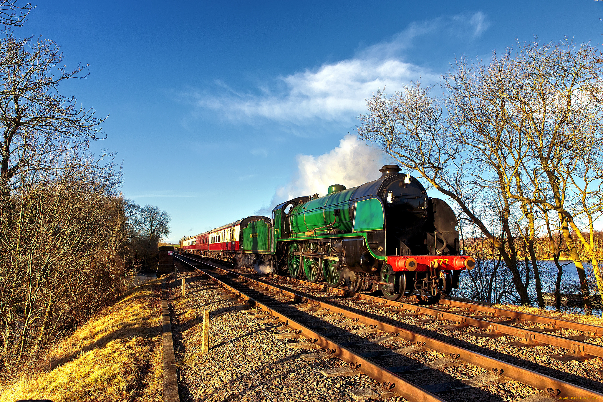 техника, паровозы, состав, железная, дорога, рельсы, паровоз