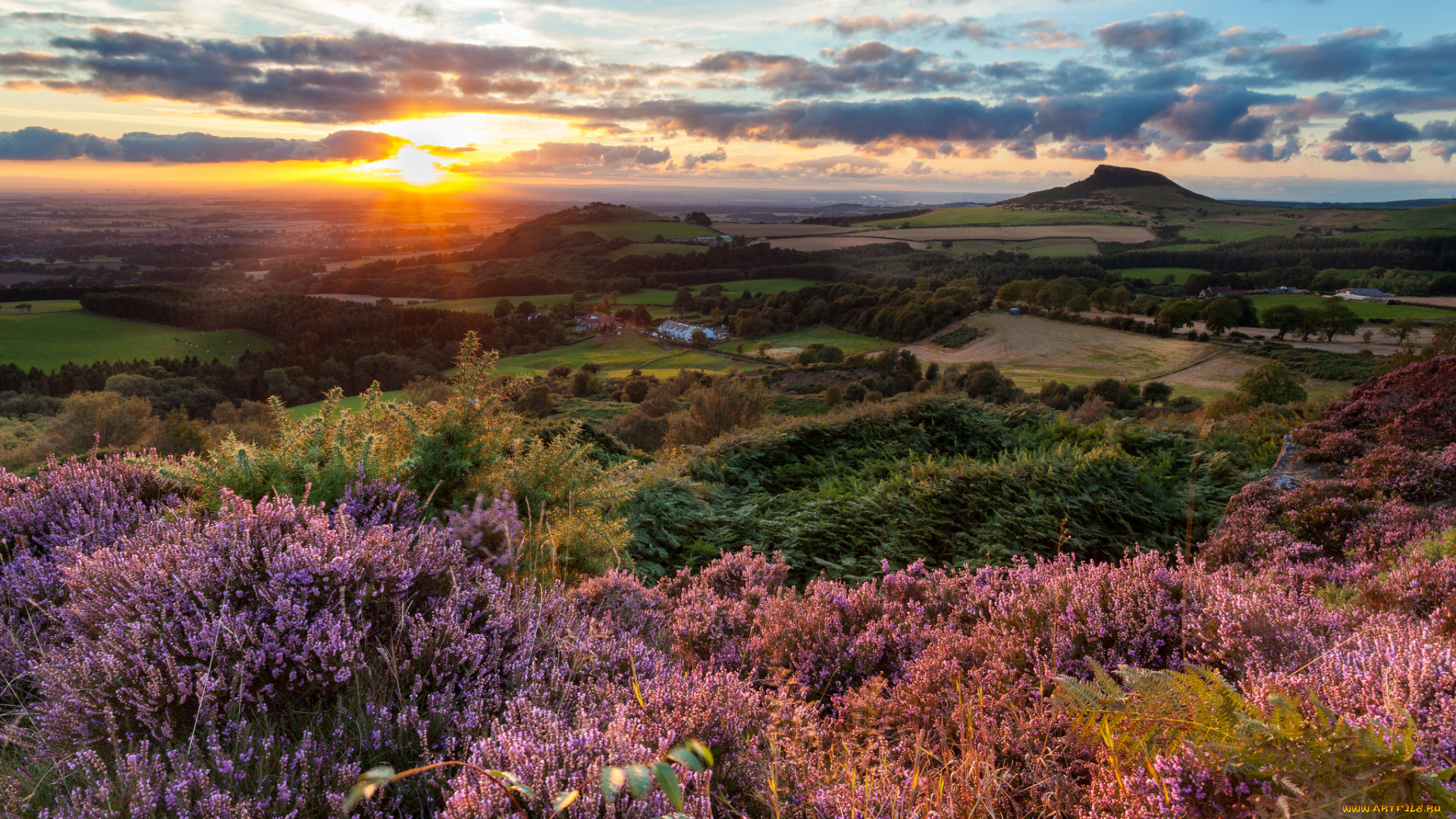 природа, восходы, закаты, рассвет, горизонт, равнина