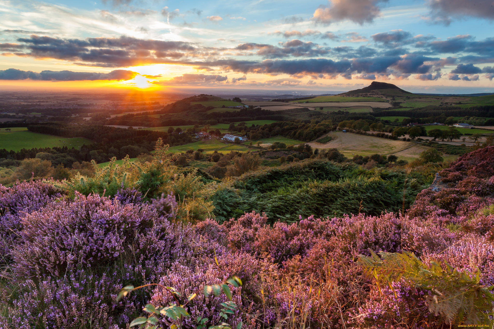 природа, восходы, закаты, рассвет, горизонт, равнина
