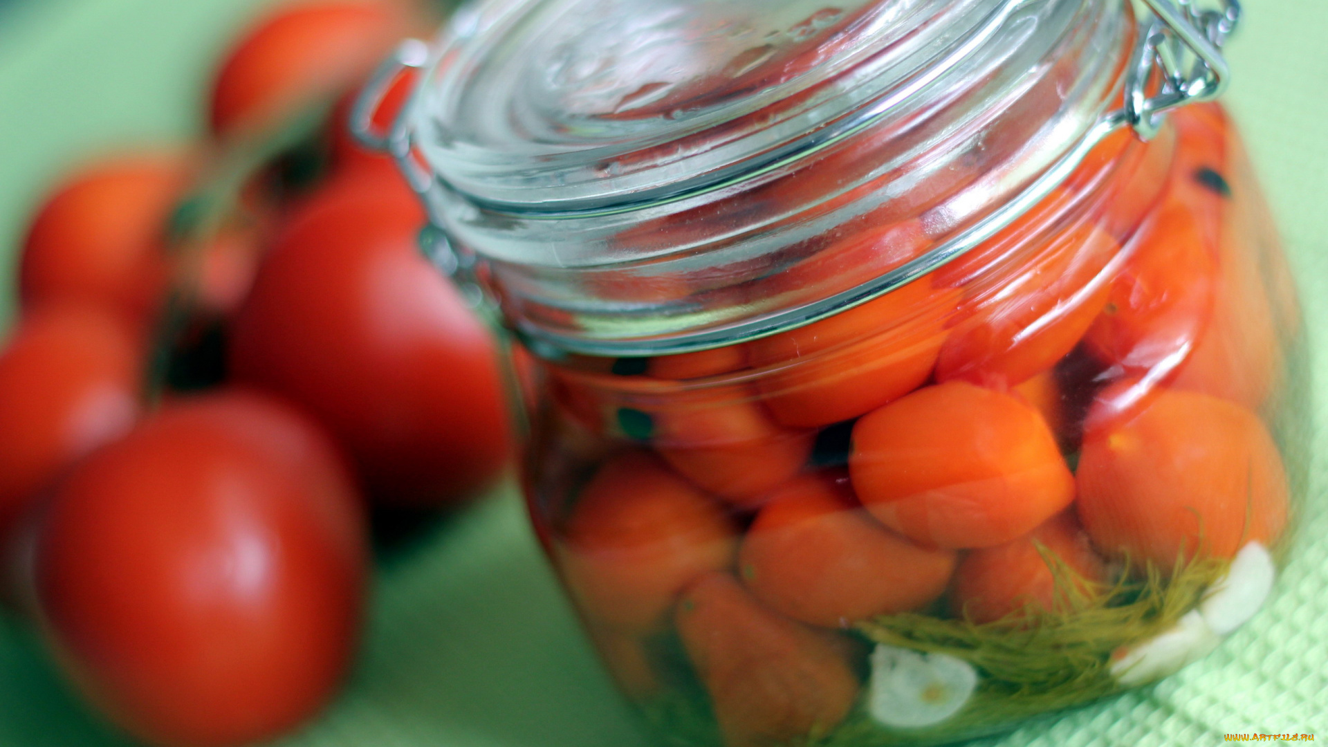 еда, консервация, черри, помидоры, томаты