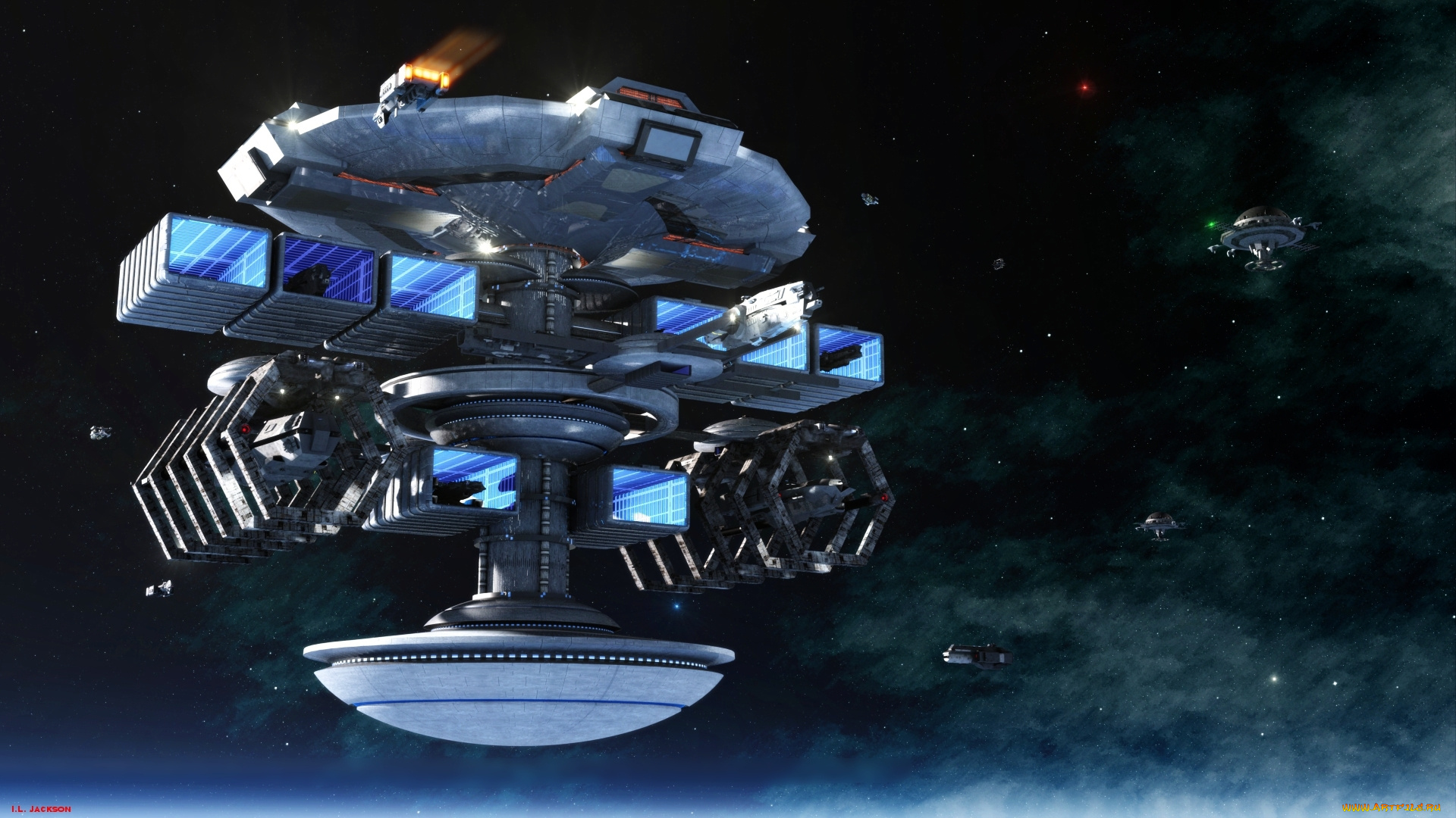 фэнтези, космические, корабли, , звездолеты, , станции, звезды, планета, станция, корабли, космос