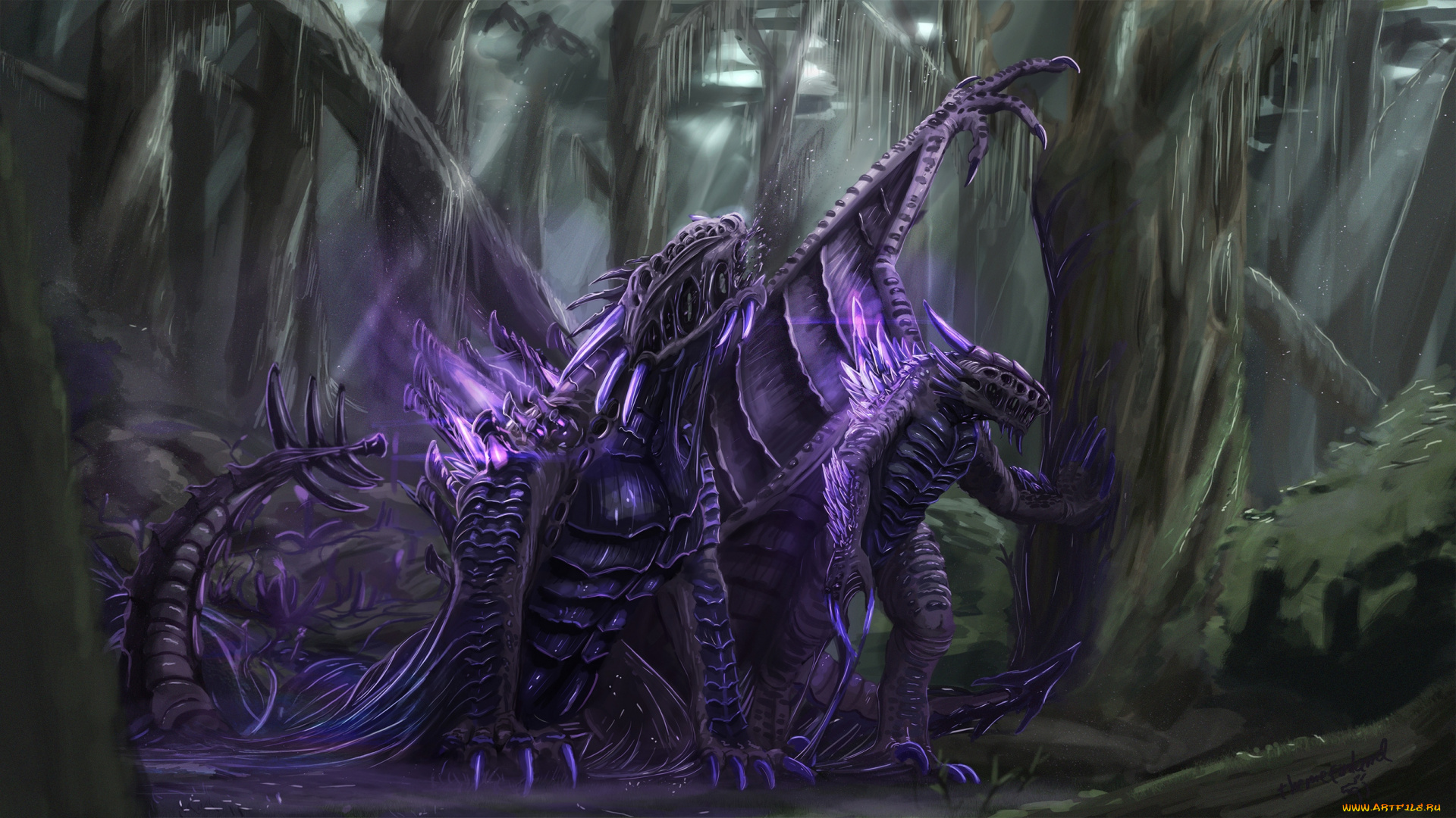 фэнтези, существа, монстры, чудовища, лес
