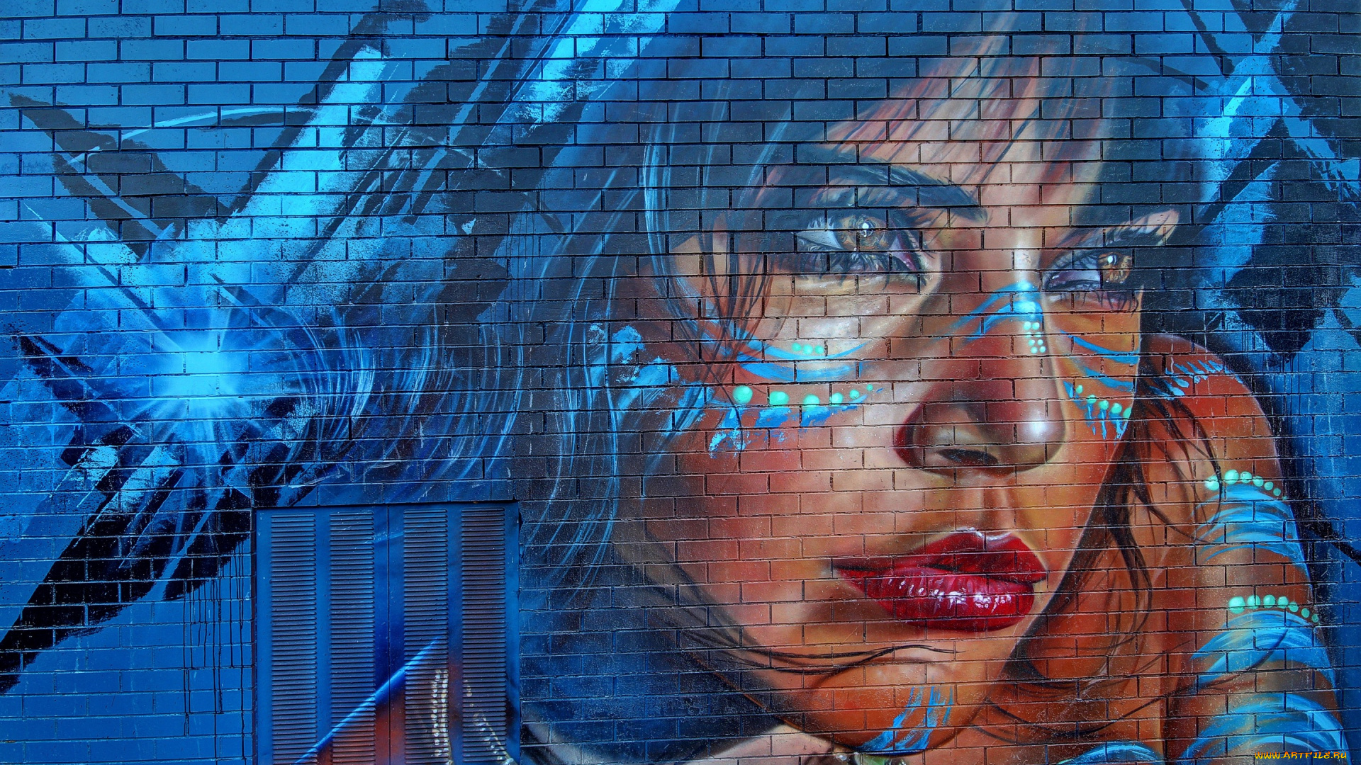 разное, граффити, девушка, рисунок, стена