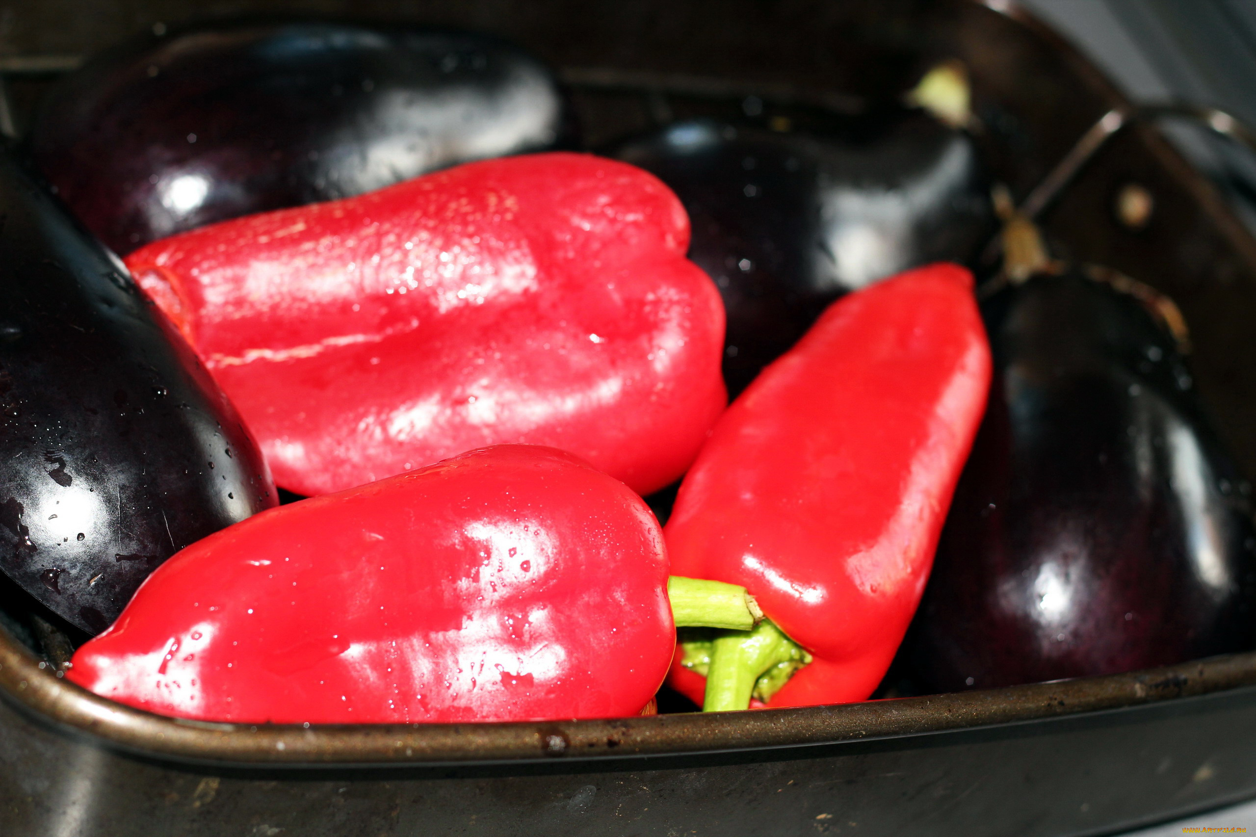 еда, перец, баклажаны