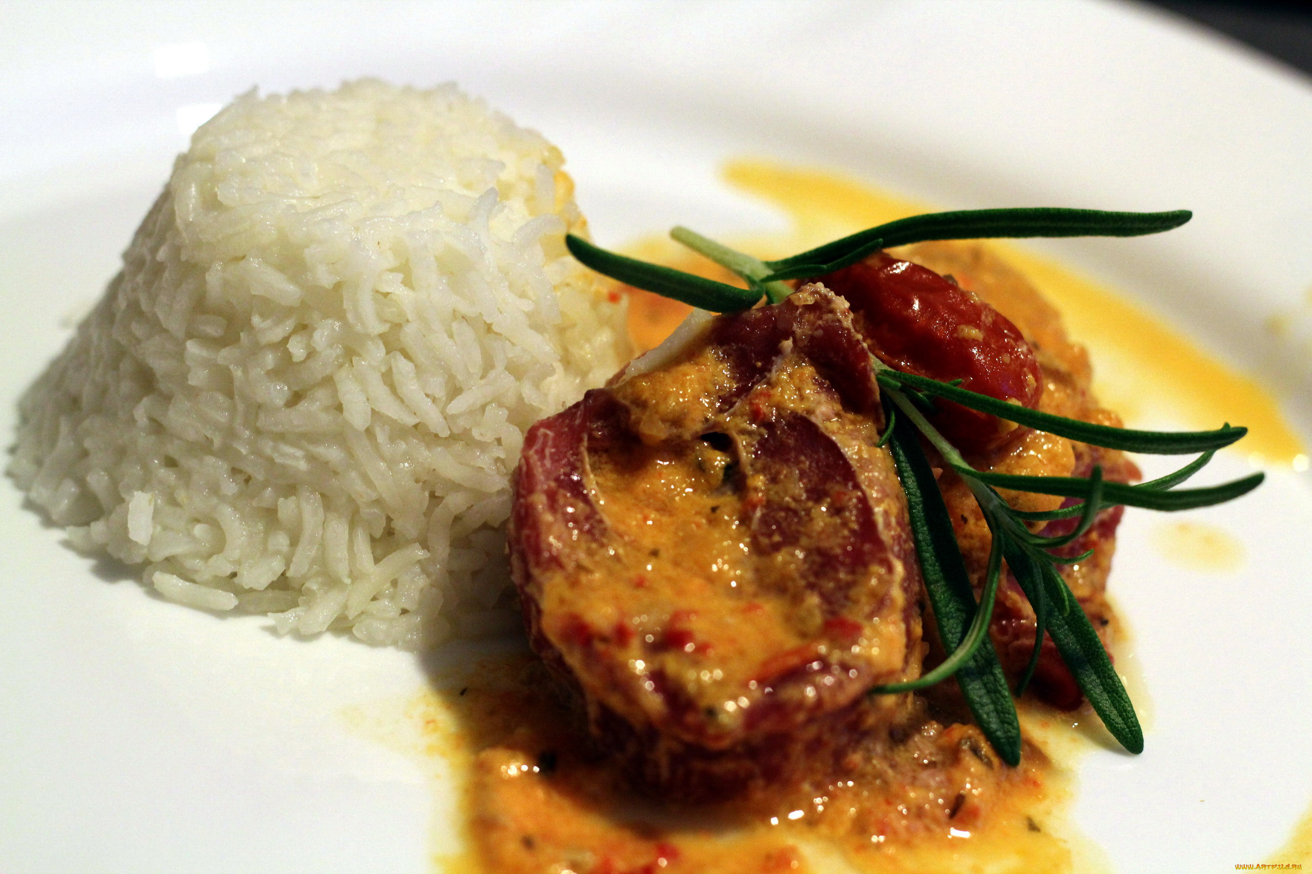 еда, вторые, блюда, рис, розмарин