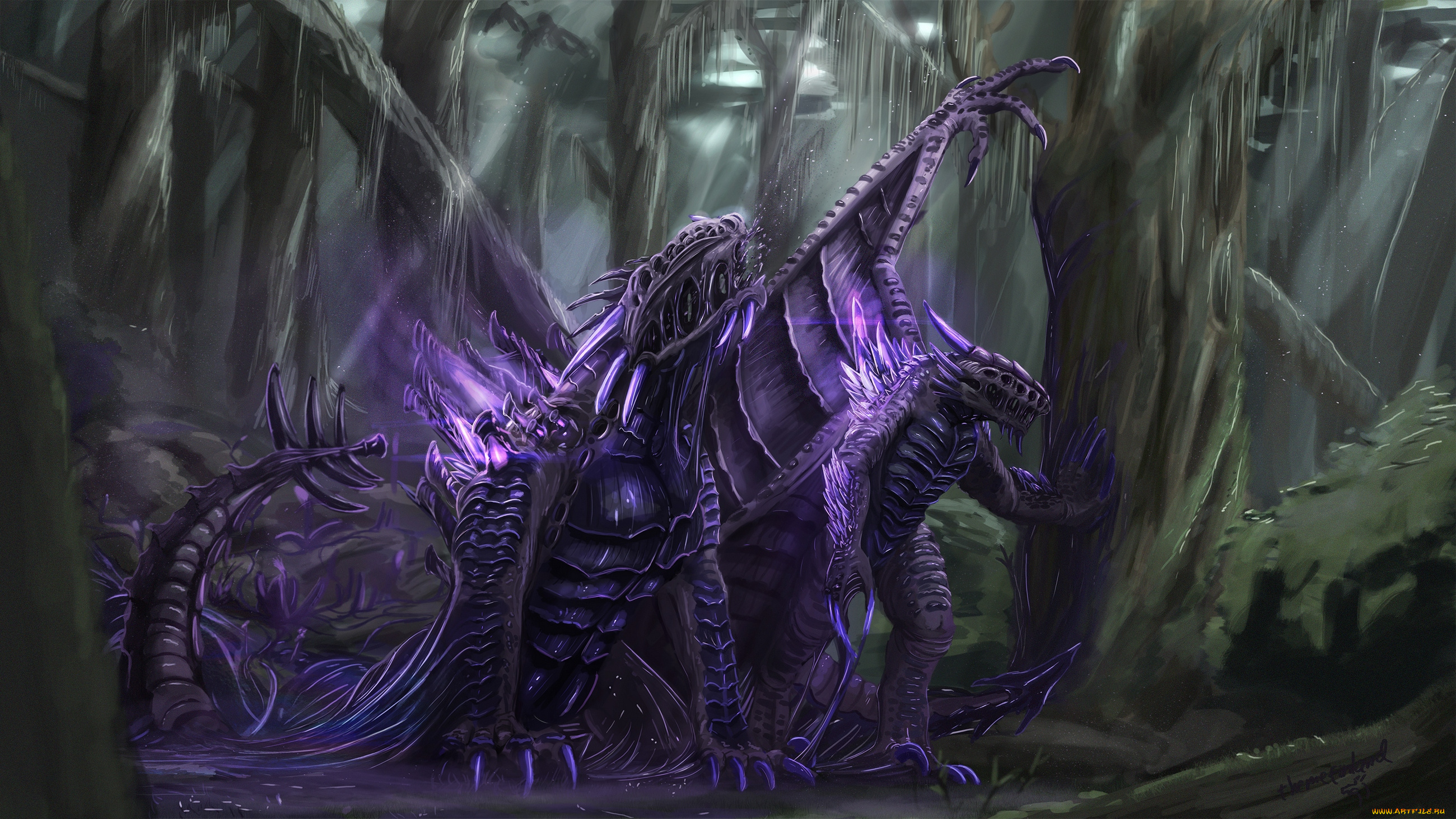 фэнтези, существа, монстры, чудовища, лес