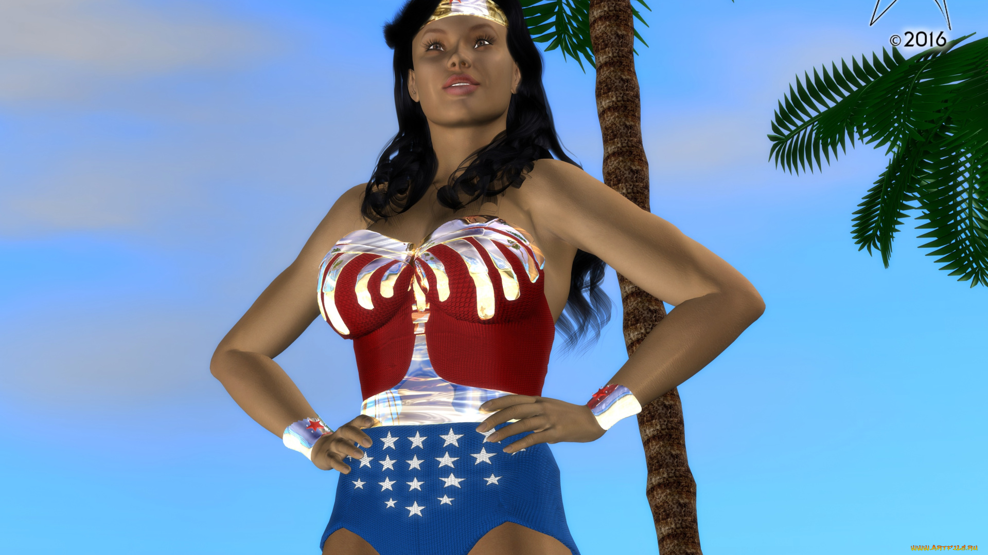 3д, графика, фантазия, , fantasy, фон, взгляд, девушка