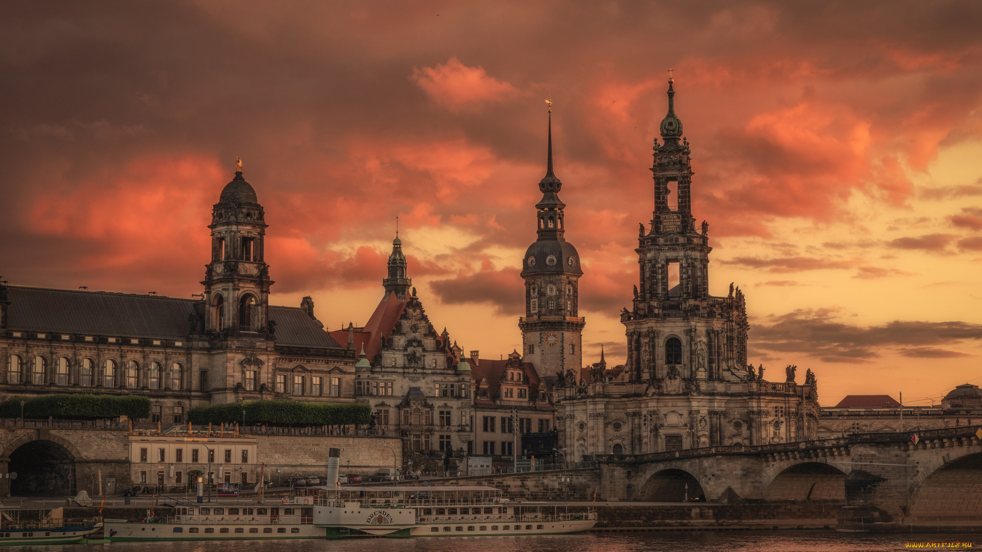 dresden, города, дрезден, , германия, рассвет