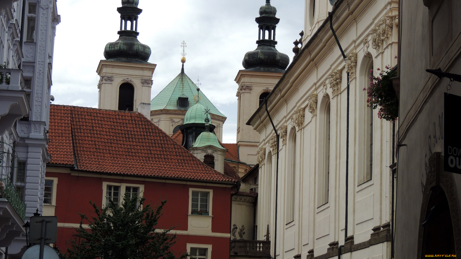 города, прага, , Чехия, башни