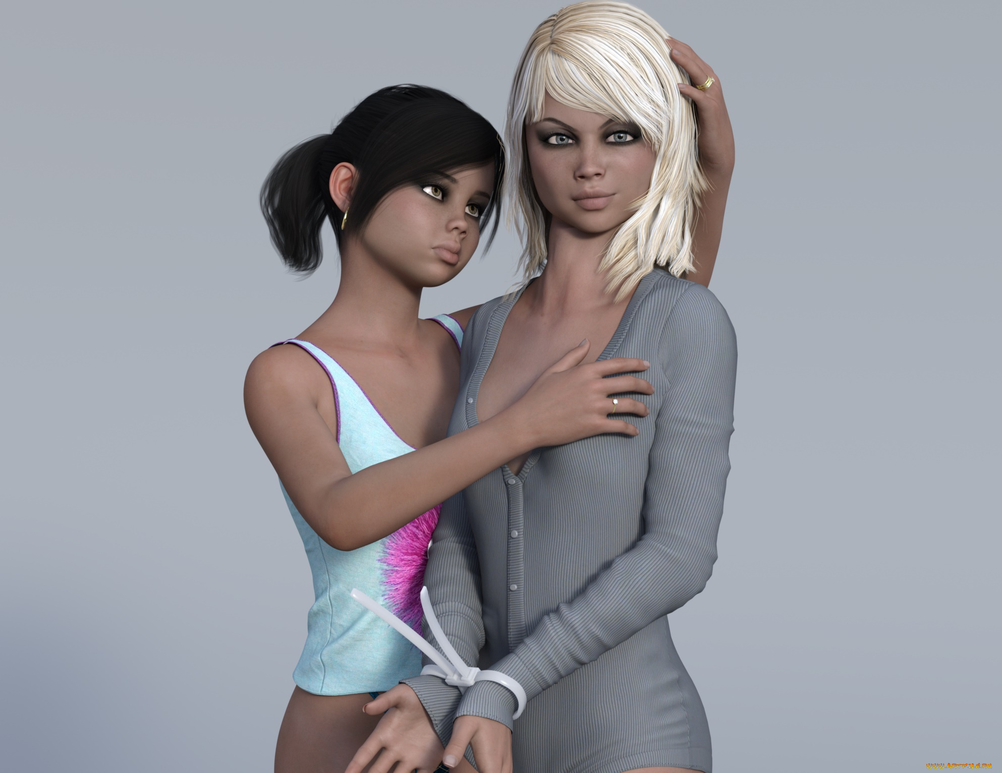 3д, графика, люди, , people, взгляд, девушки, фон