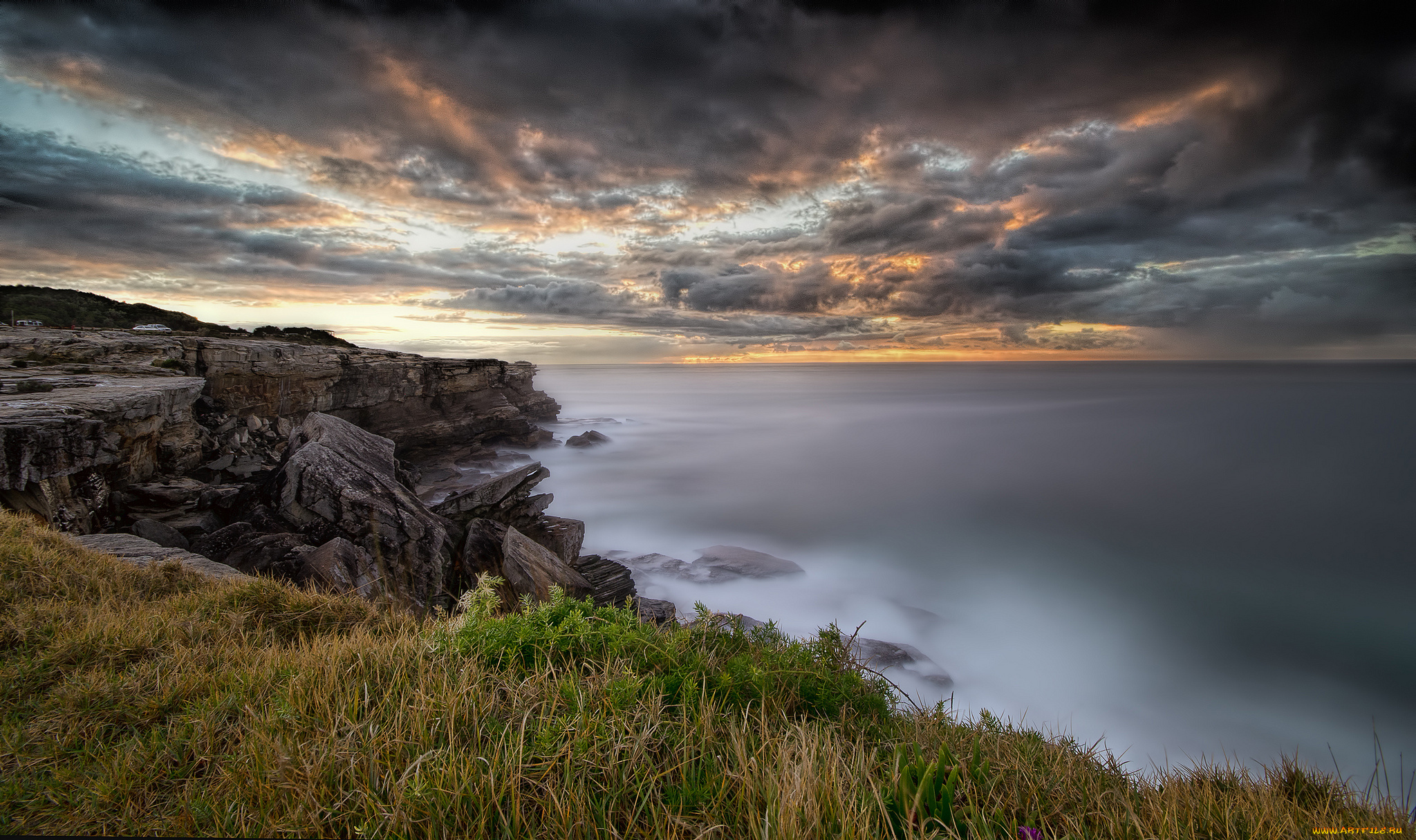 природа, побережье, море, берег