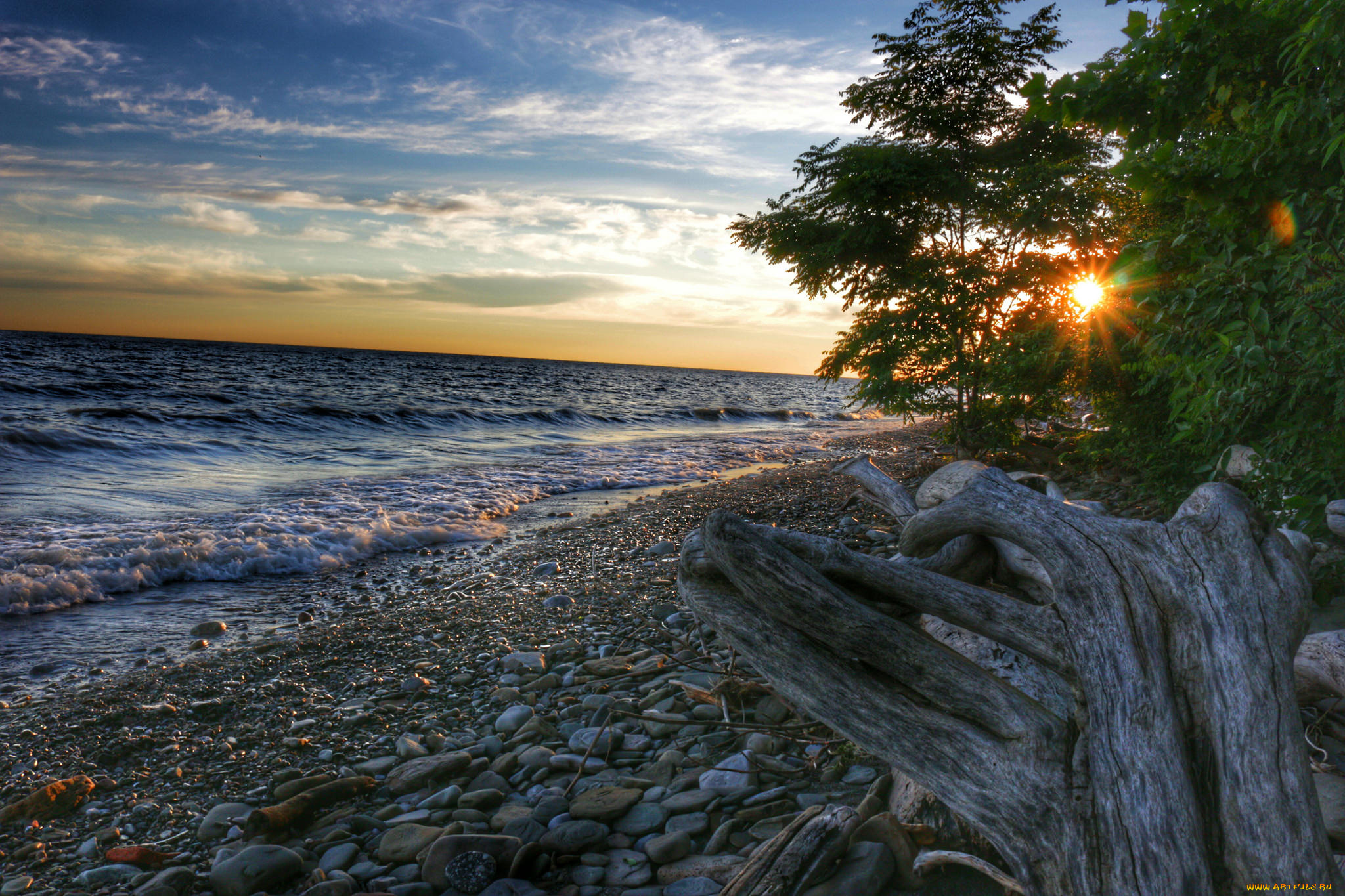 природа, побережье, море, берег