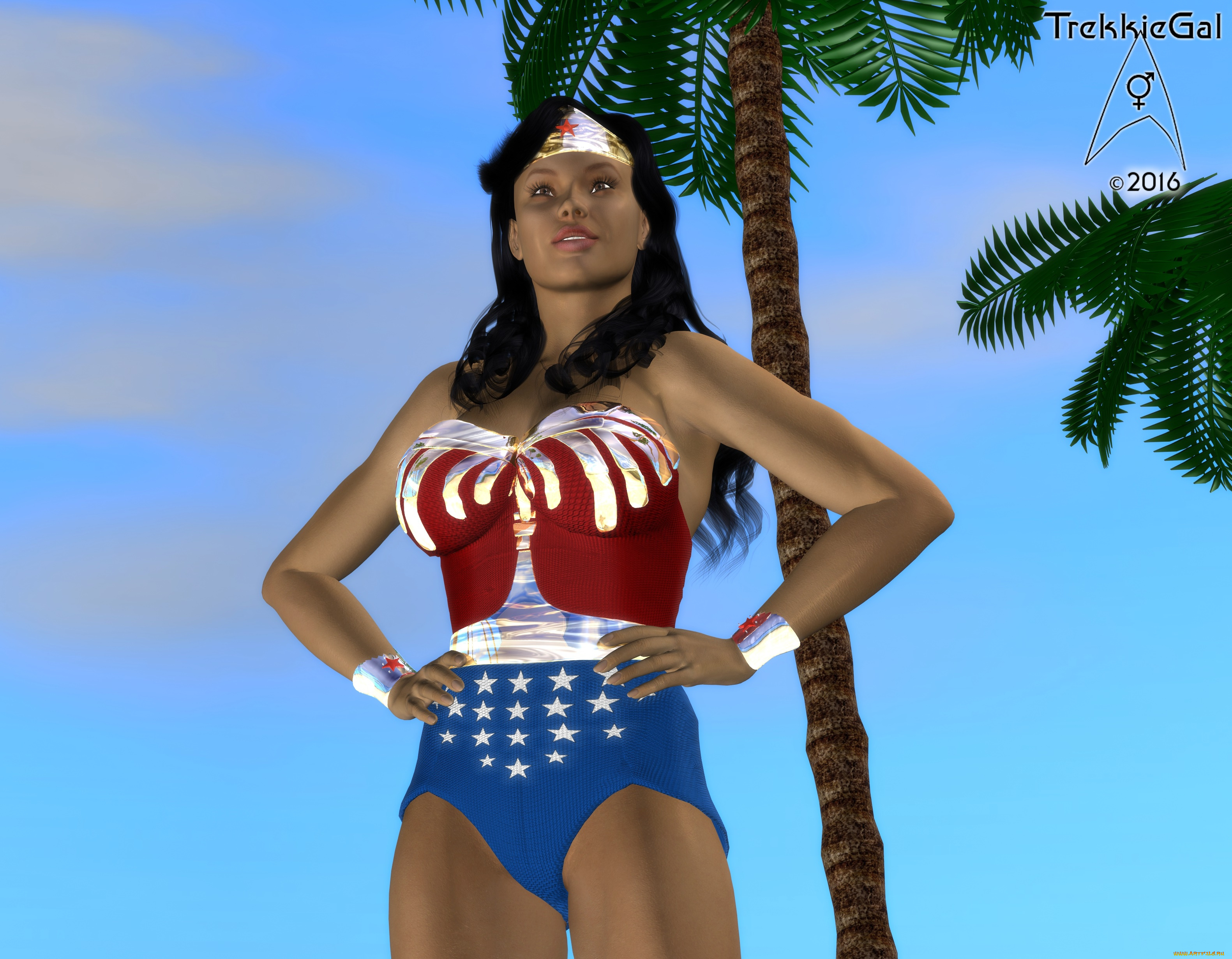 3д, графика, фантазия, , fantasy, фон, взгляд, девушка