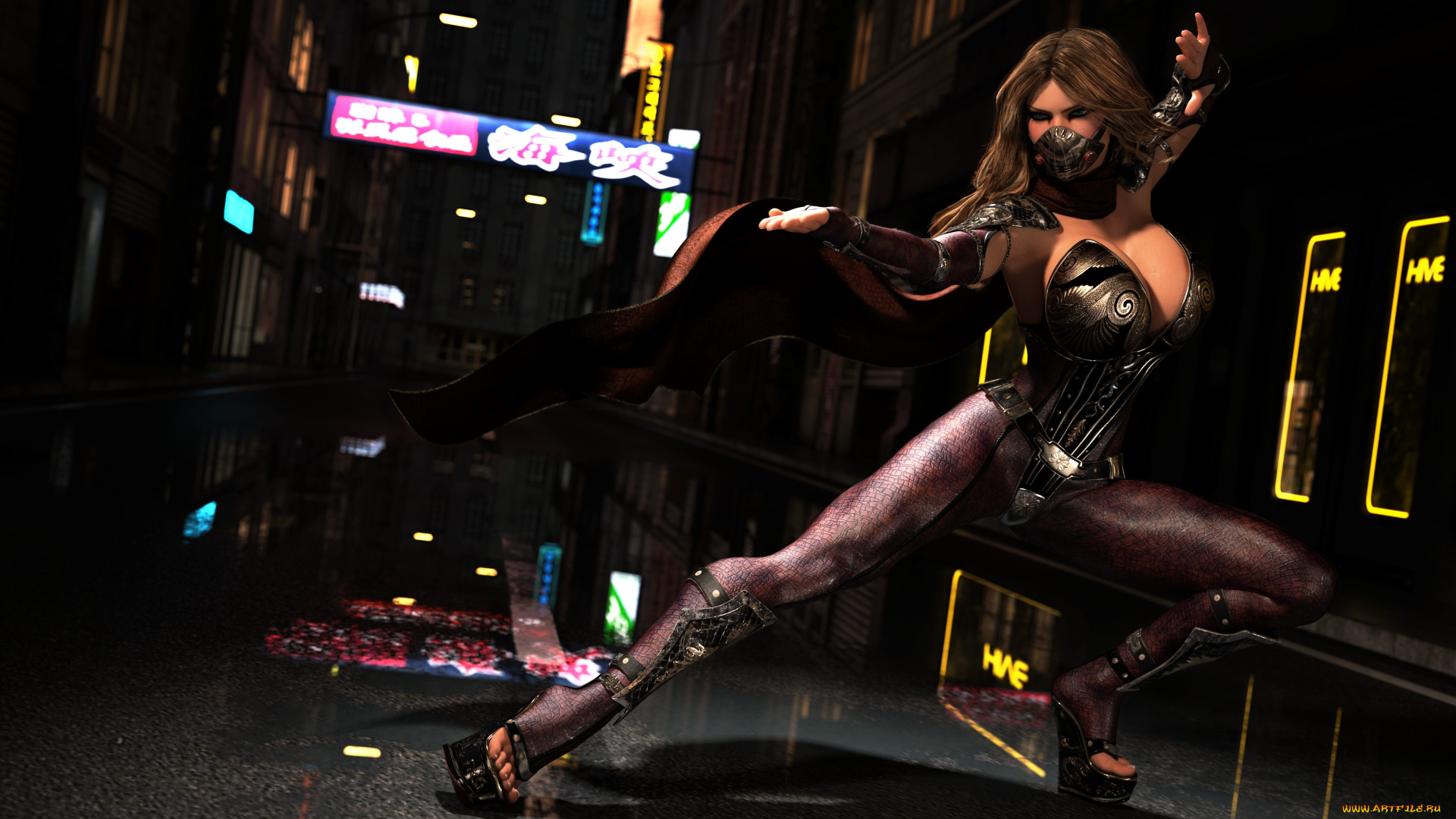 3д, графика, фантазия, , fantasy, девушка, взгляд, фон