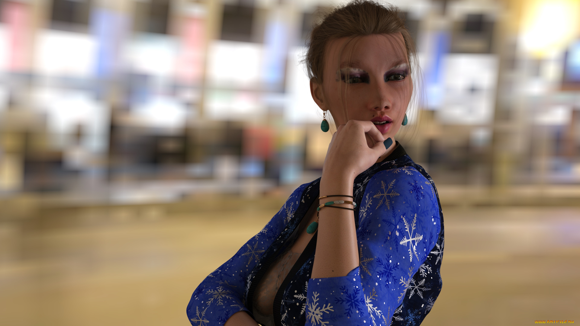 3д, графика, люди, , people, девушка, взгляд, фон