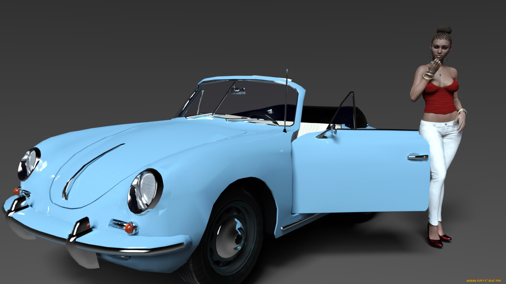 3д, графика, люди-авто, мото, , people-, car, , , moto, взгляд, девушка, фон