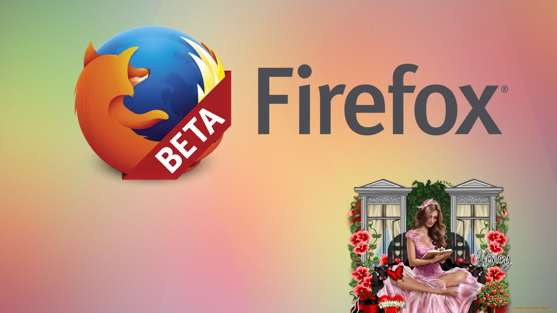 компьютеры, mozilla, firefox, фон, логотип