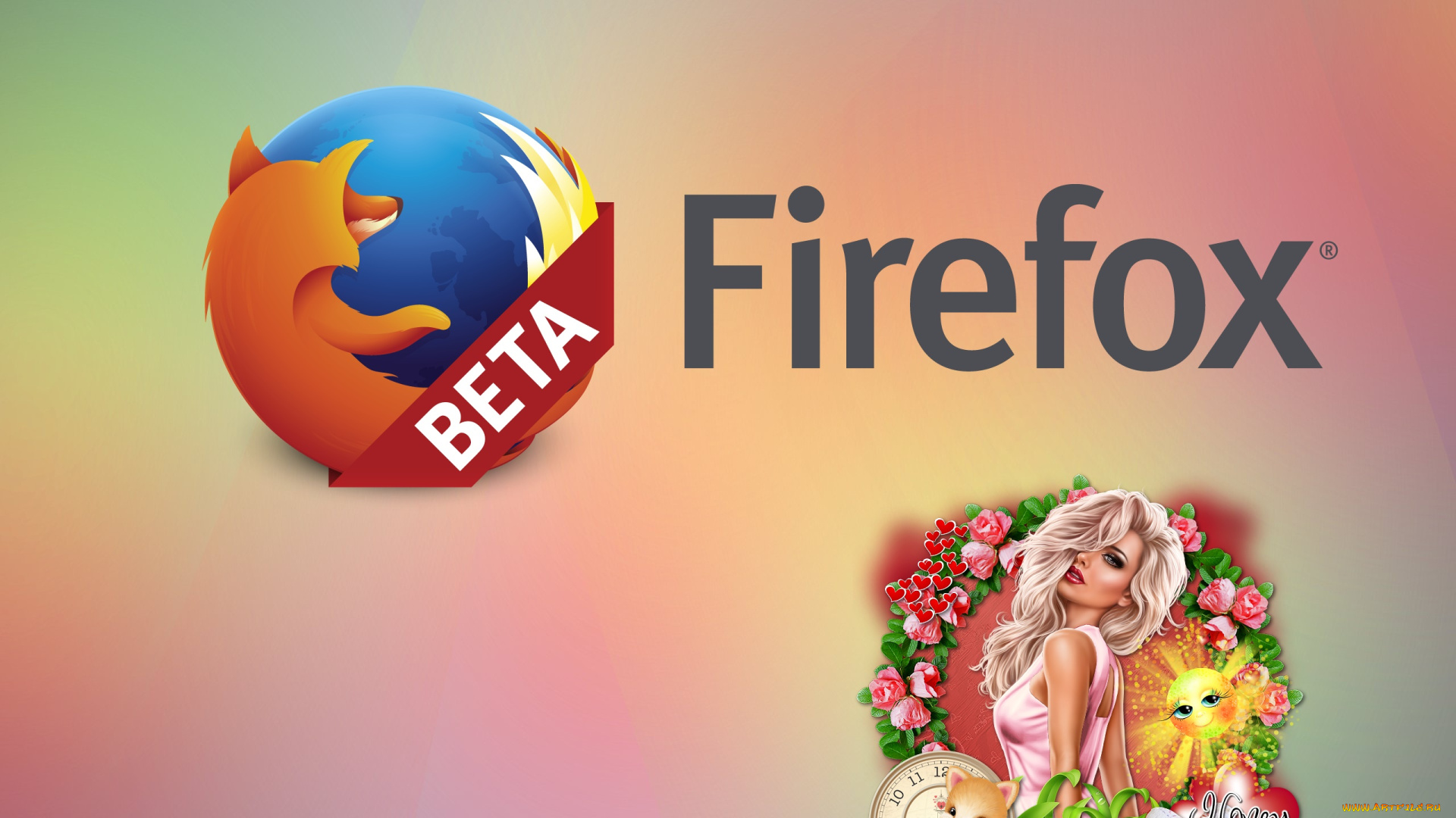 компьютеры, mozilla, firefox, фон, логотип