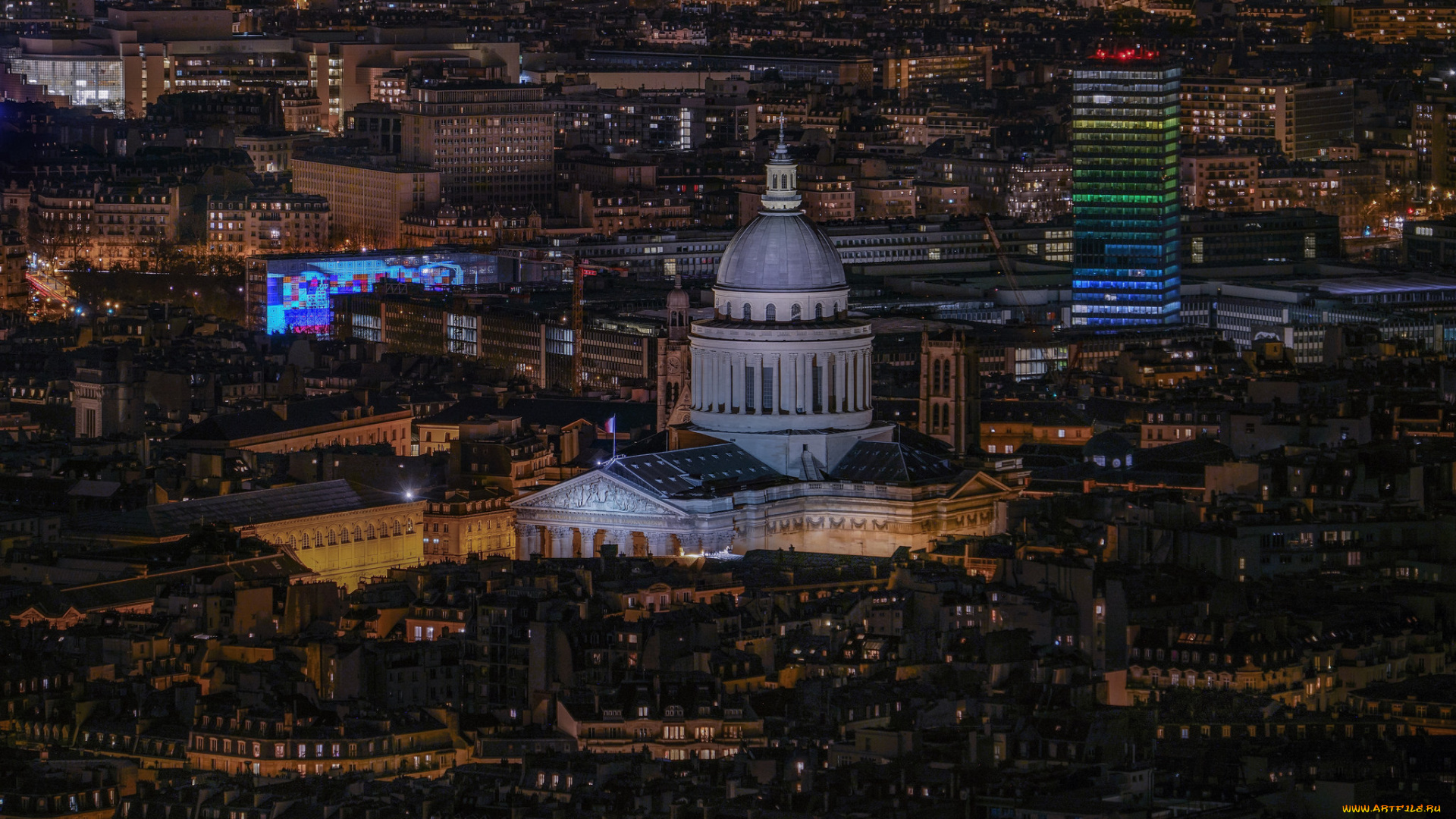 le, panth&, 233, on, города, париж, , франция, простор