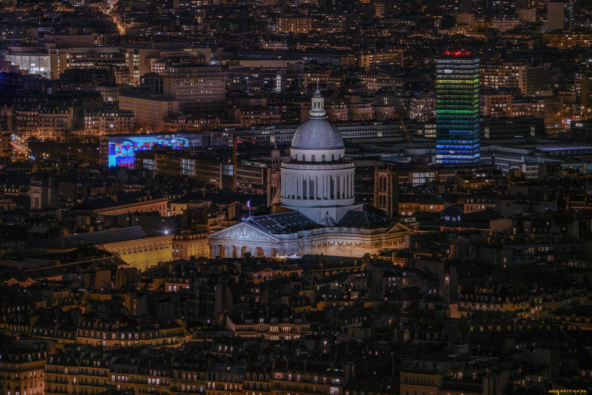 le, panth&, 233, on, города, париж, , франция, простор