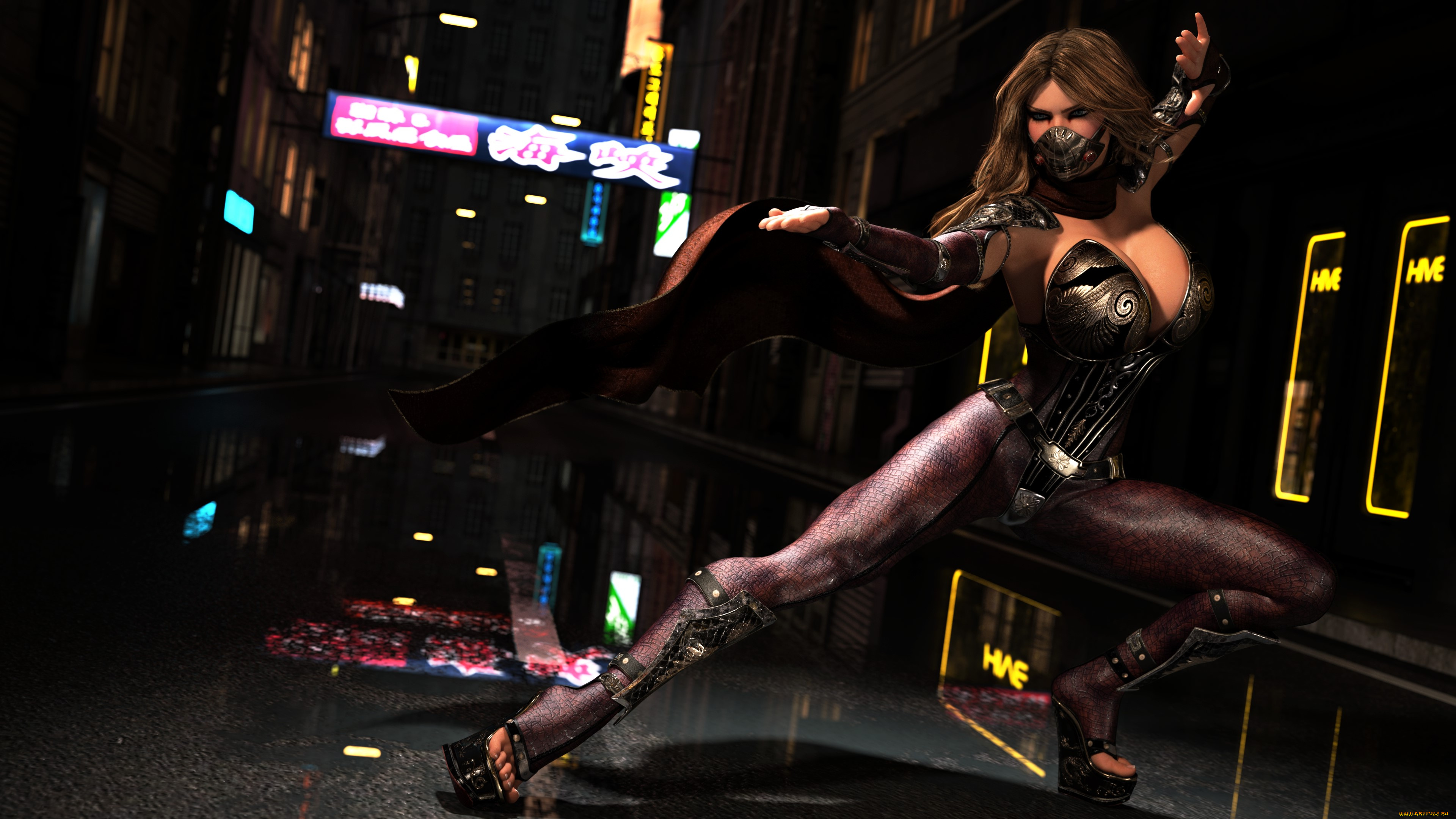 3д, графика, фантазия, , fantasy, девушка, взгляд, фон