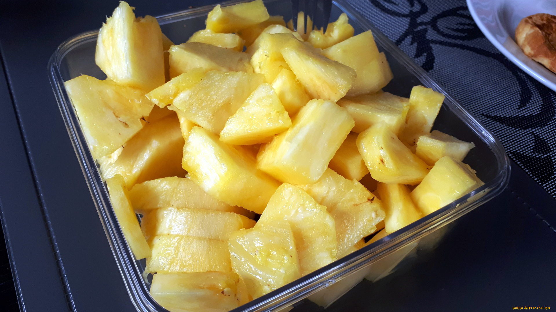 еда, ананас, ломтики