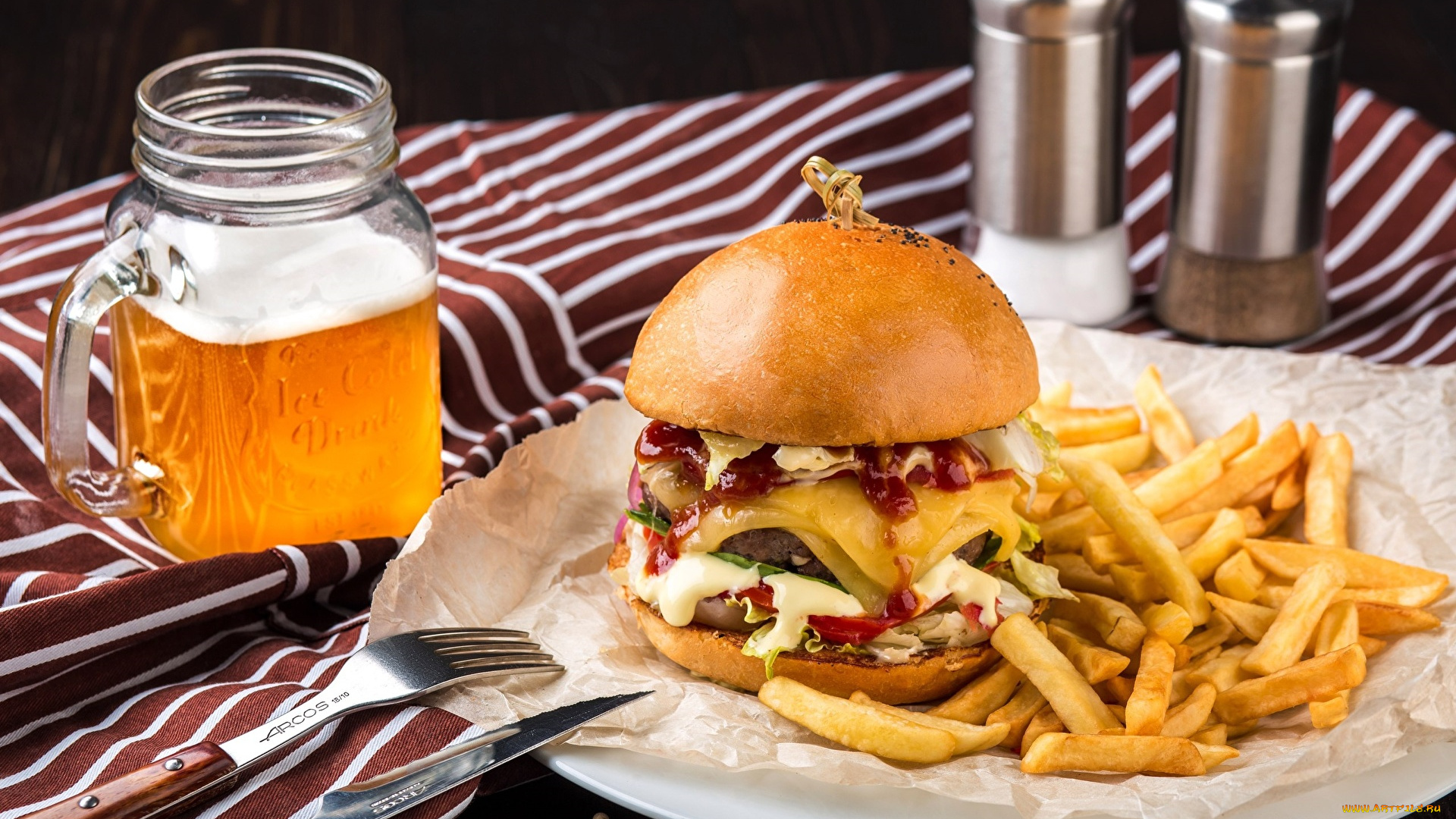 еда, бутерброды, , гамбургеры, , канапе, фри, картофель, пиво, гамбургер