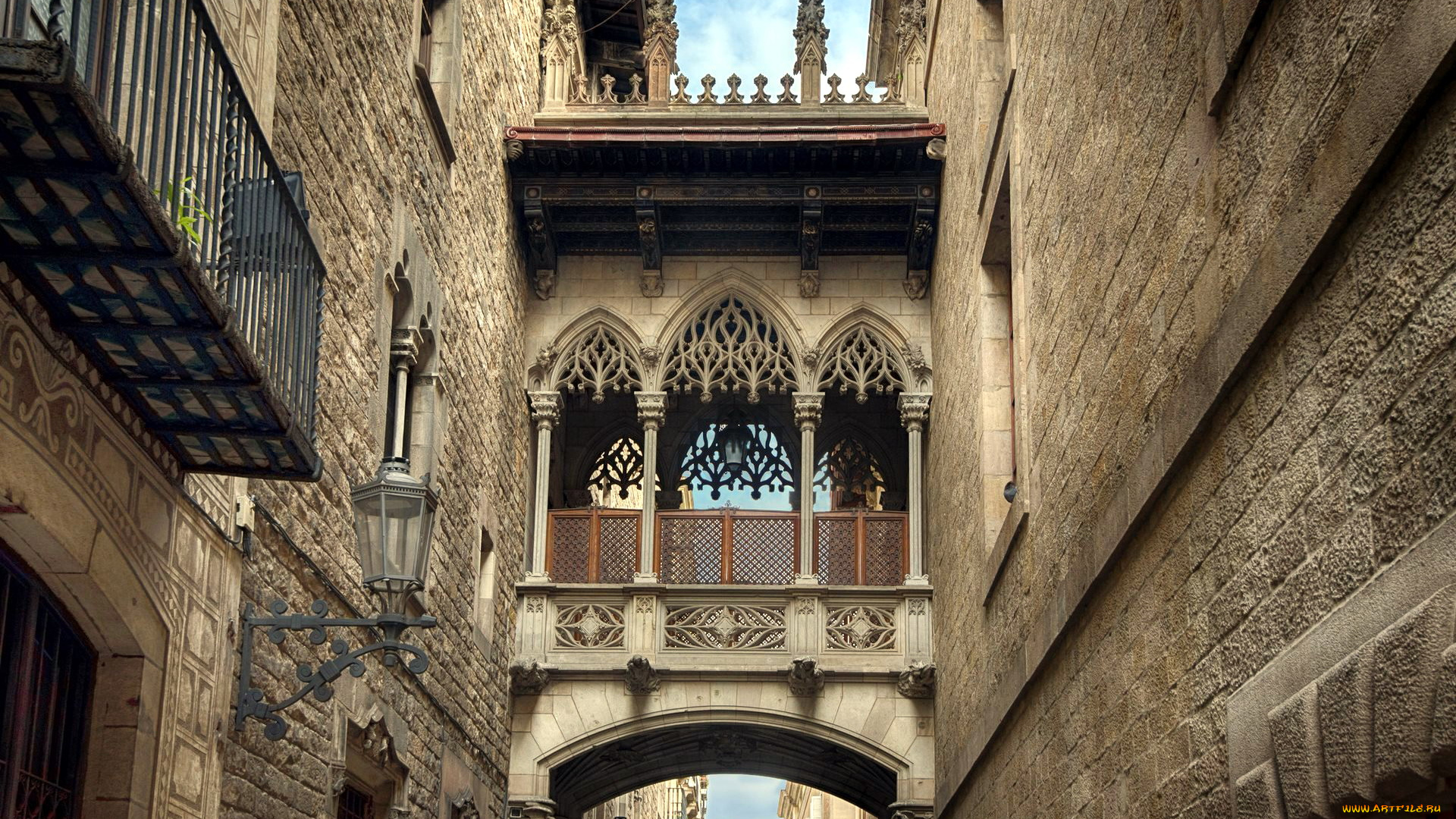 города, барселона, , испания, балкон