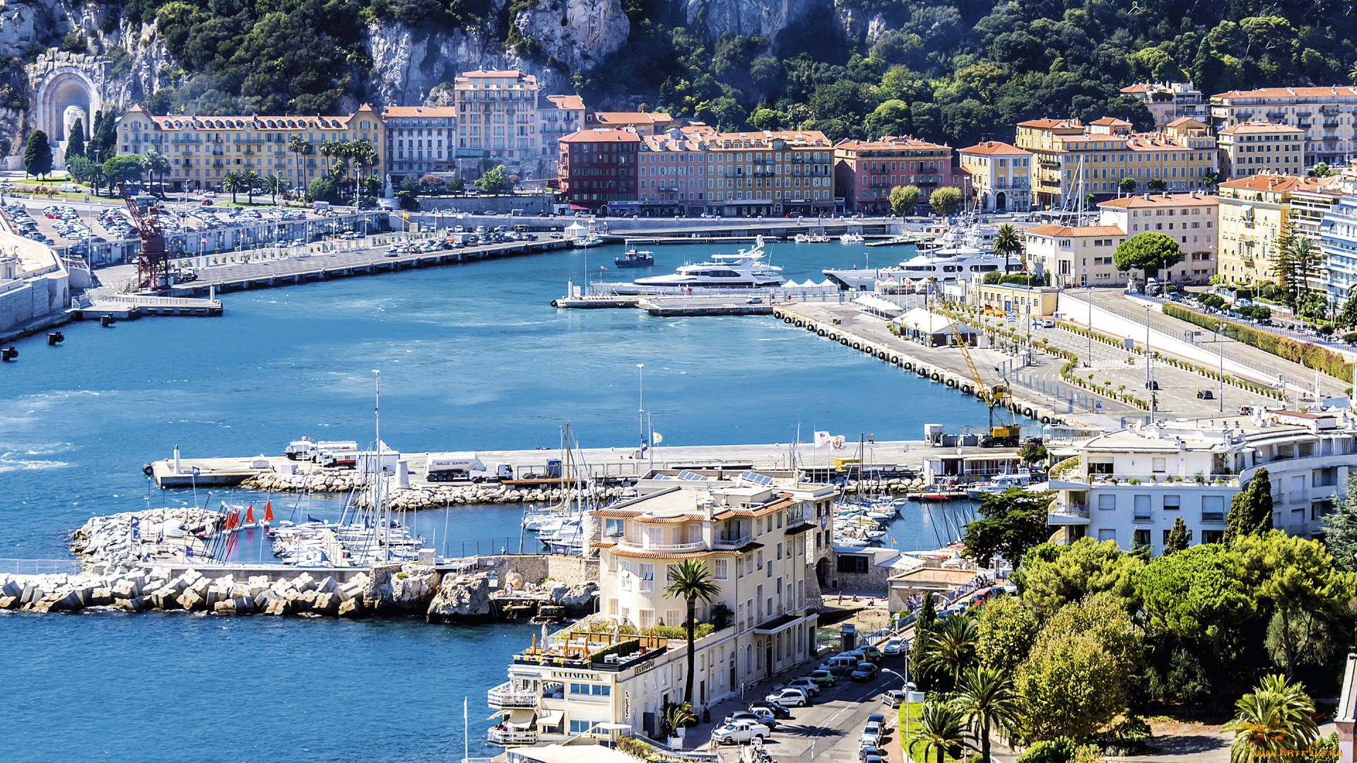 города, барселона, , испания, панорама