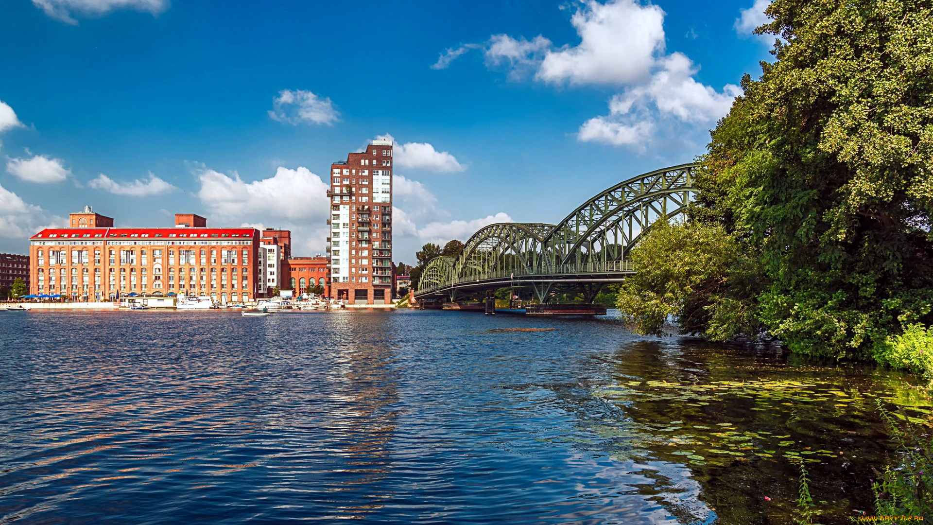 города, берлин, , германия, charlotten, bridge