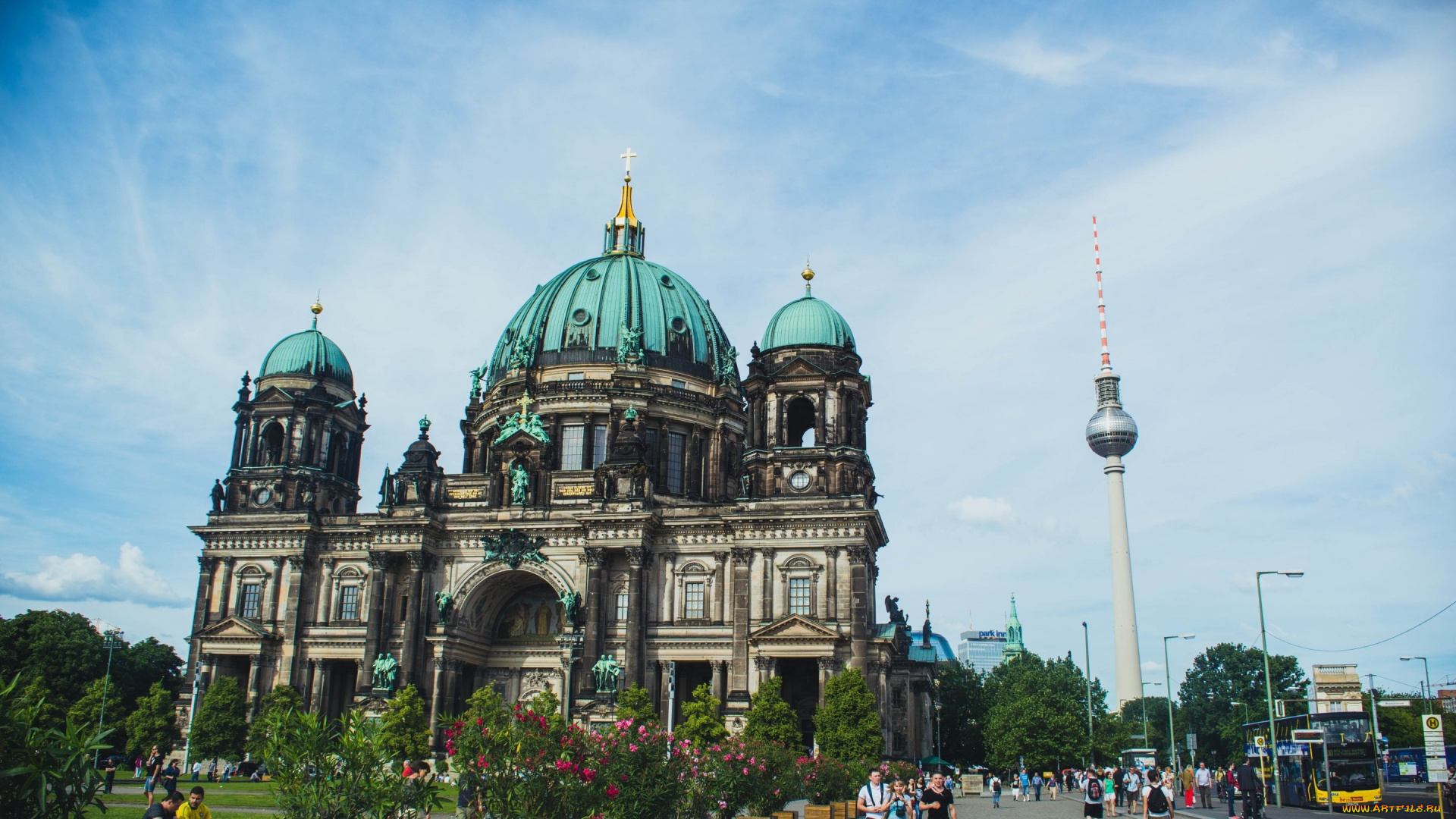города, берлин, , германия, собор