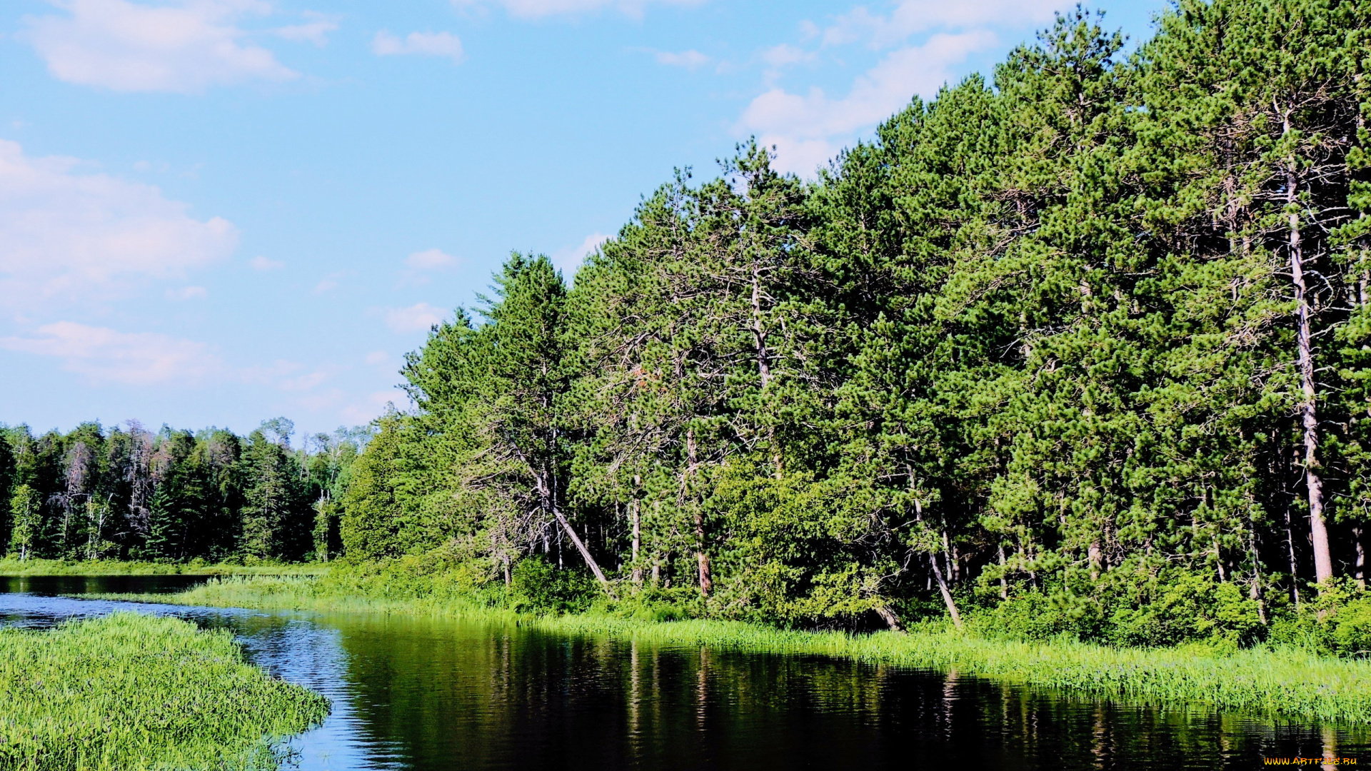 природа, реки, озера, отражение