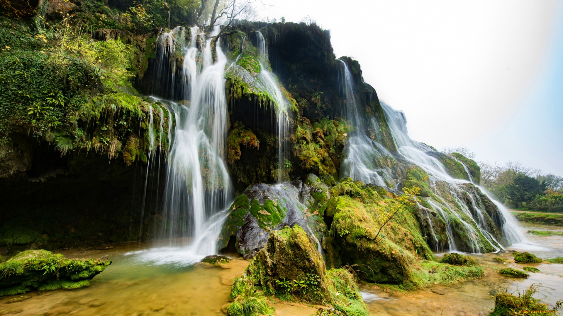 природа, водопады, поток, водопад, вода