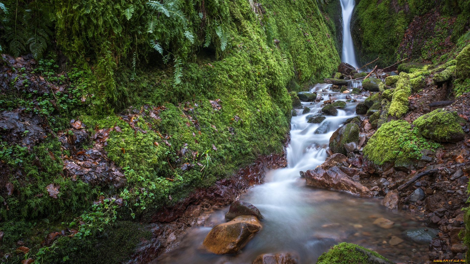 природа, водопады, вода, водопад, поток