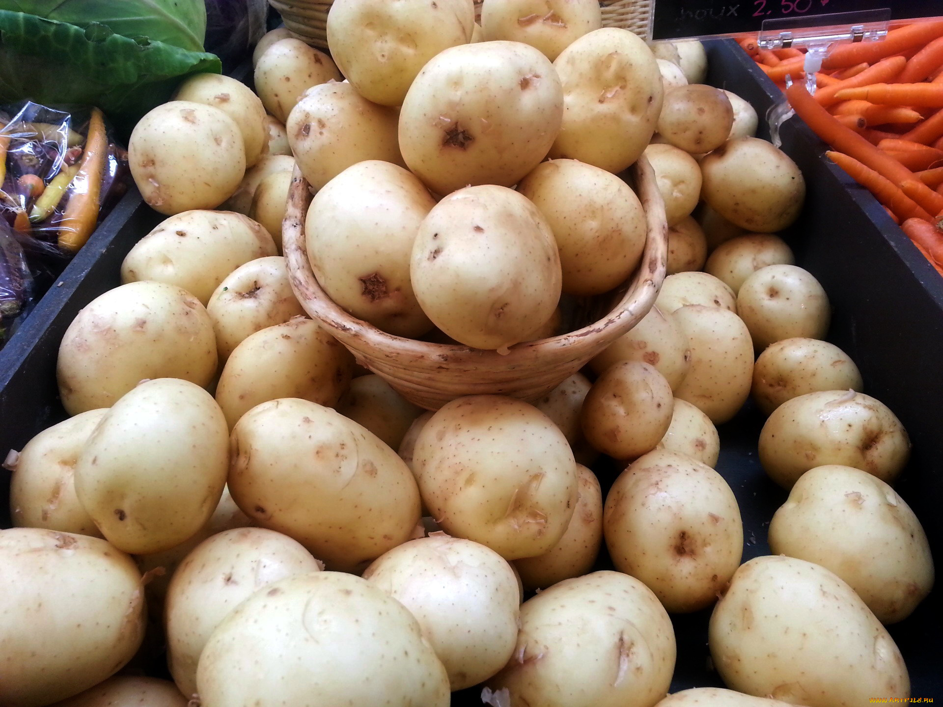 еда, картофель, молодой, клубни