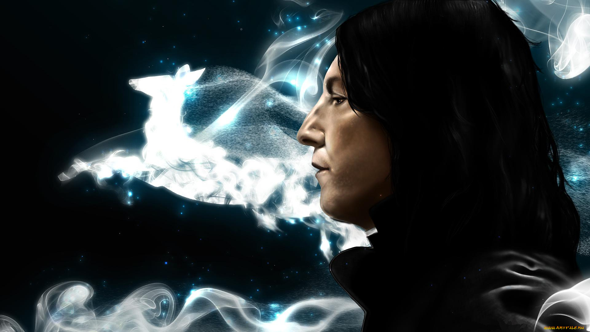 рисованное, кино, , мультфильмы, северус, снейп, лицо, профессор, патронус