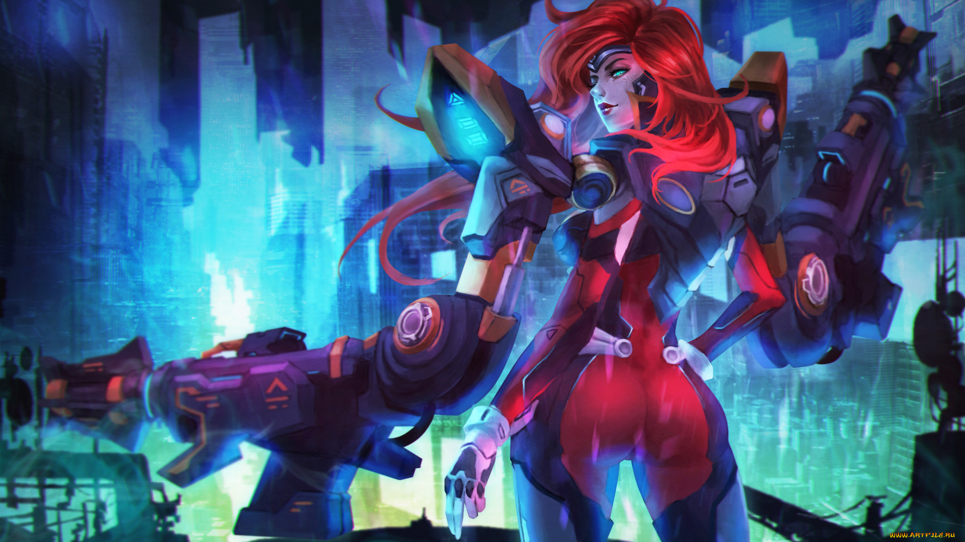 видео, игры, league, of, legends, девушка, фон, взгляд, униформа