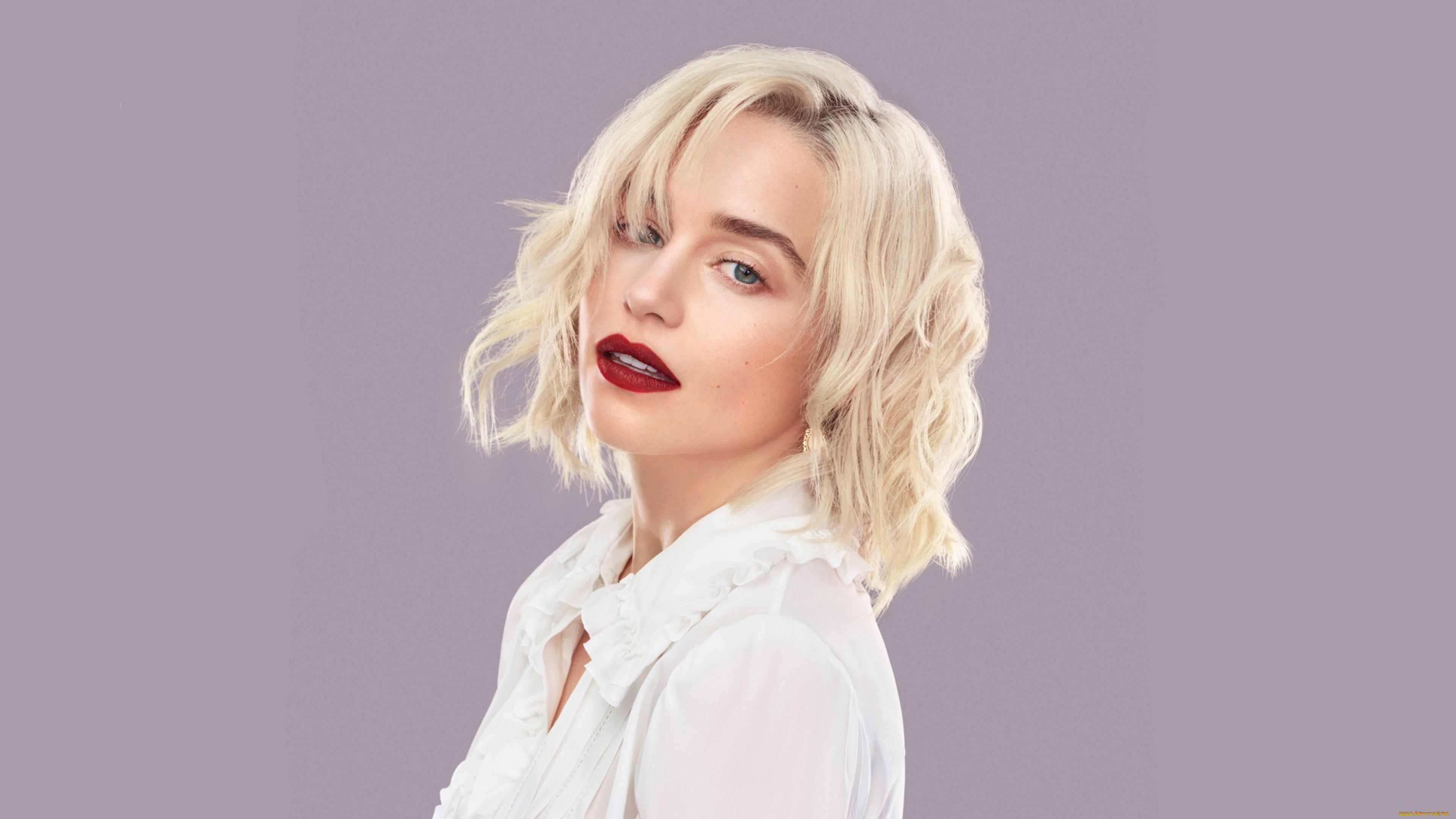 девушки, emilia, clarke, актриса, блондинка, лицо, рубашка