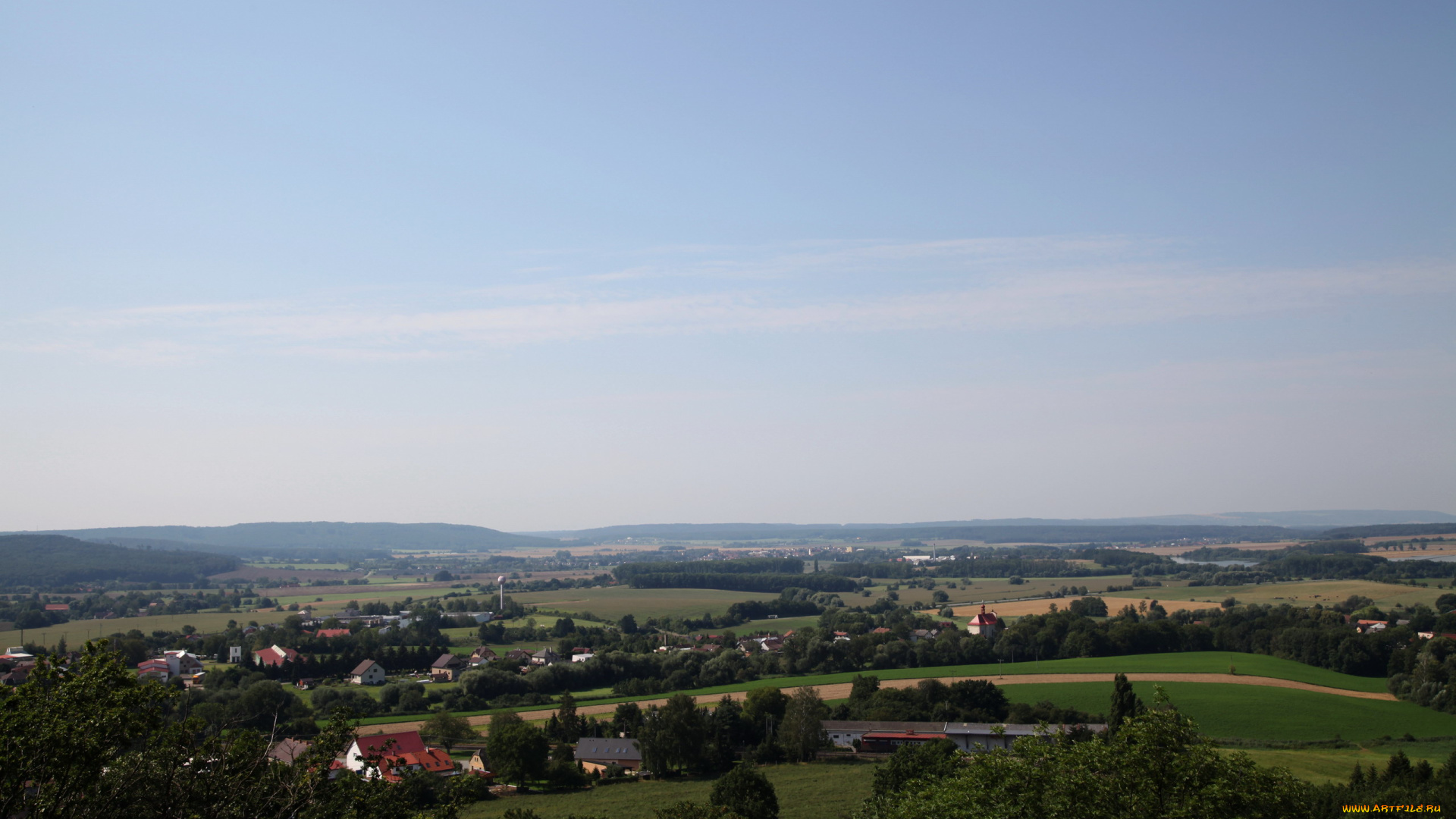 чехия, города, -, панорамы, панорама