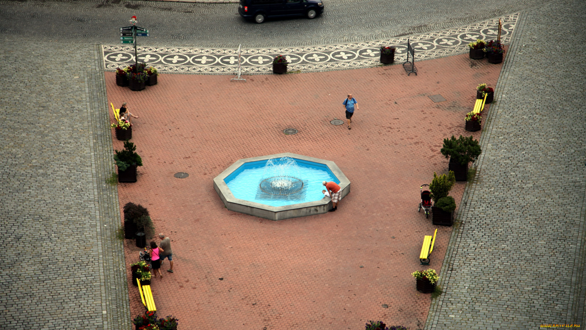 йичин, чехия, города, -, фонтаны