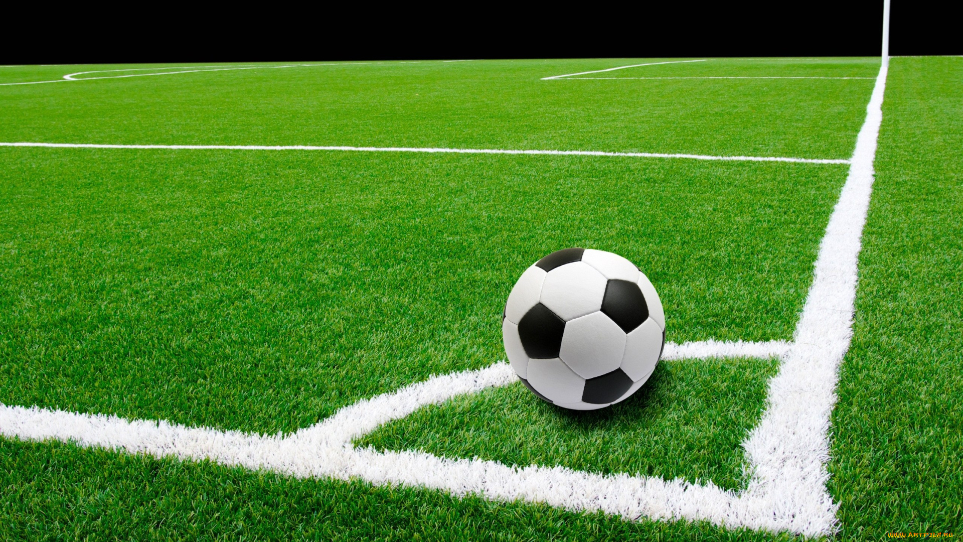 спорт, футбол, поле, разметка, мяч